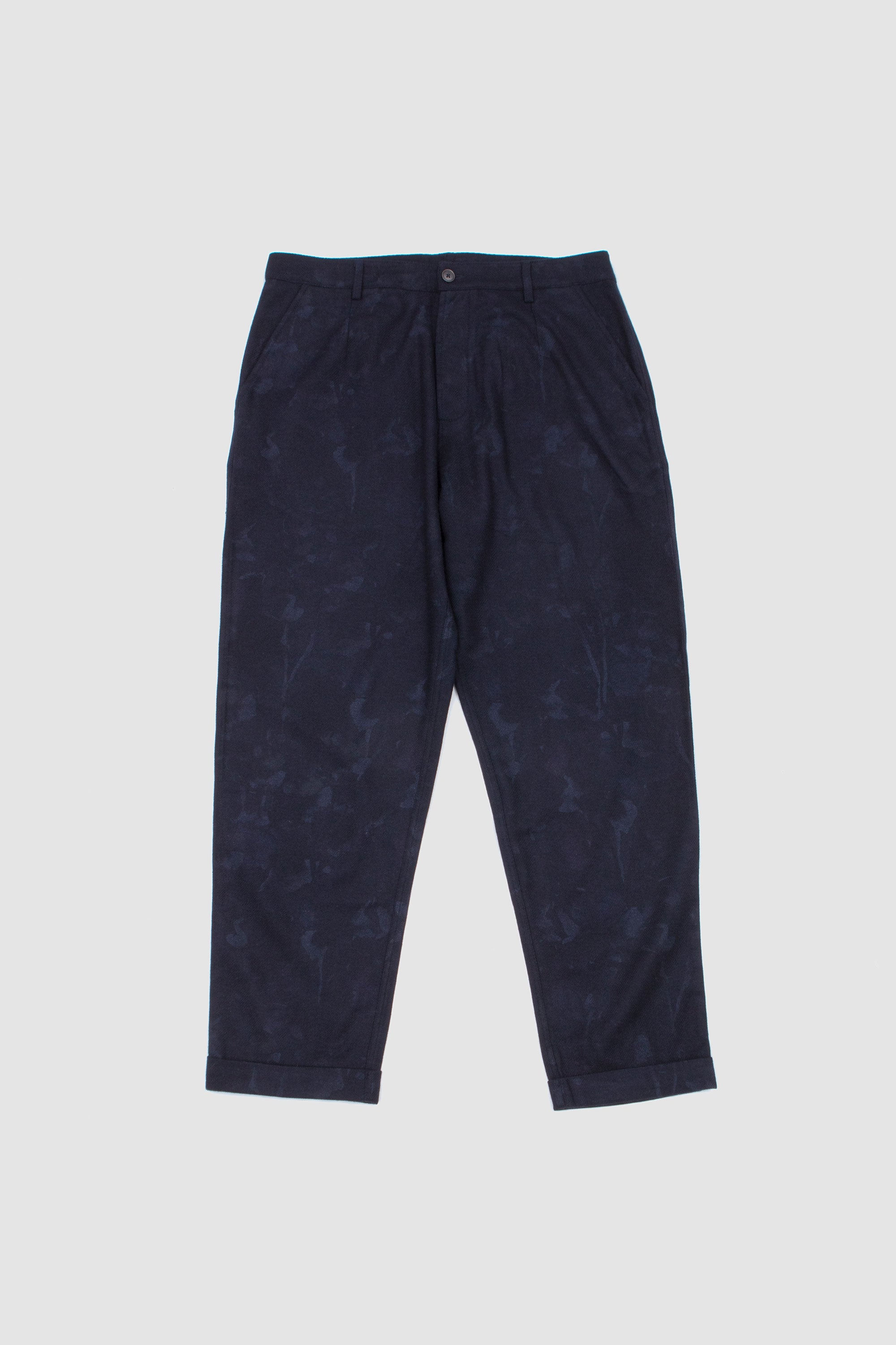 Super Chino Flower Print Flannel Navy_1