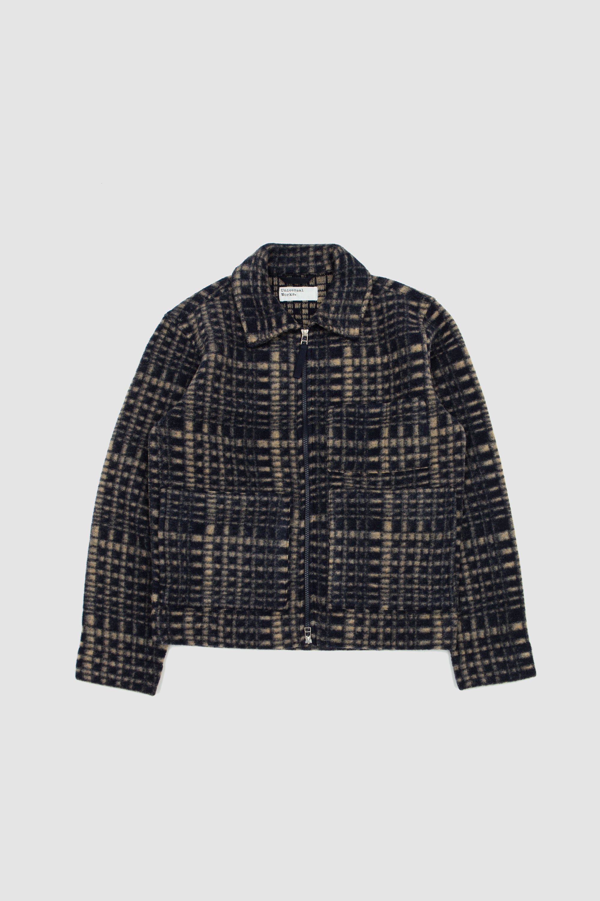 Telepass Fleece Zip Uniform Jacket Navy