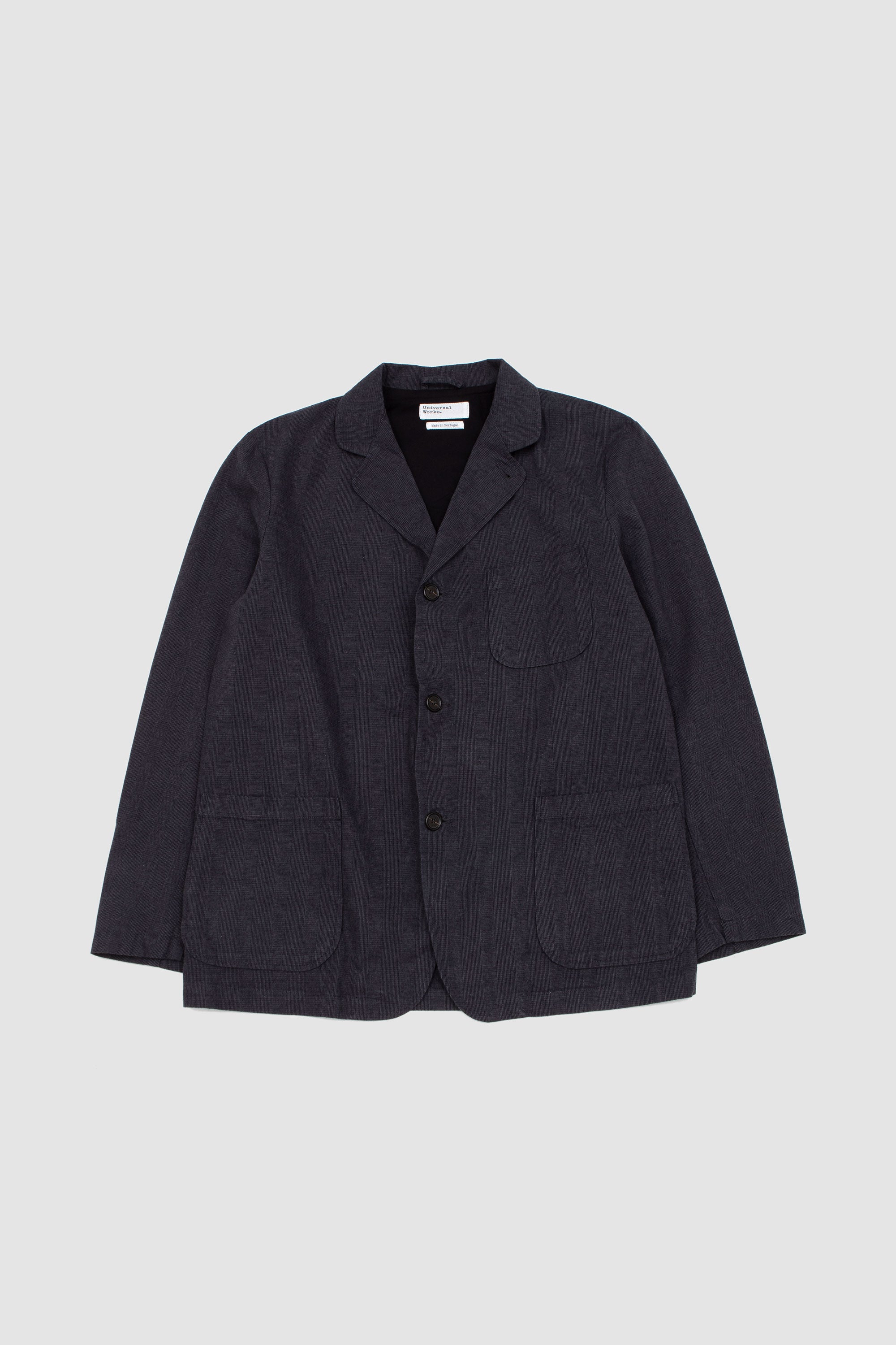 There Button Jacket Liverpool Check Grey_1