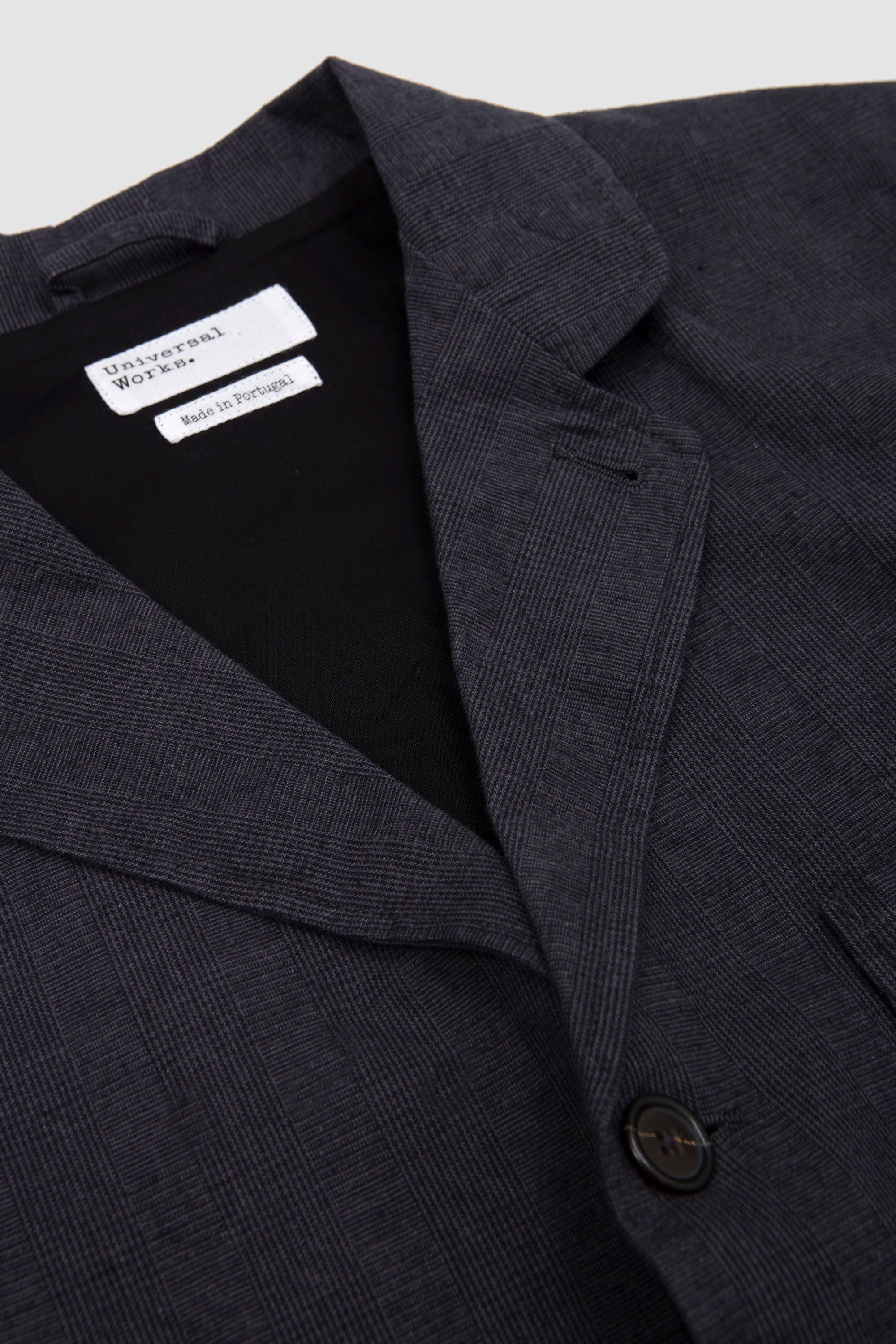 There Button Jacket Liverpool Check Grey_2