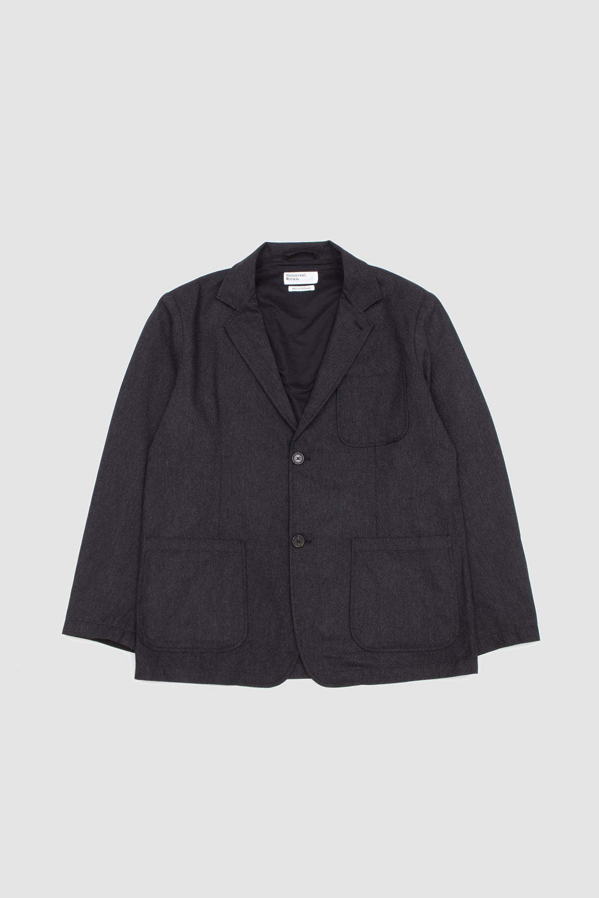 Two Button Jacket Rec. IT Tweed Charcoal_1