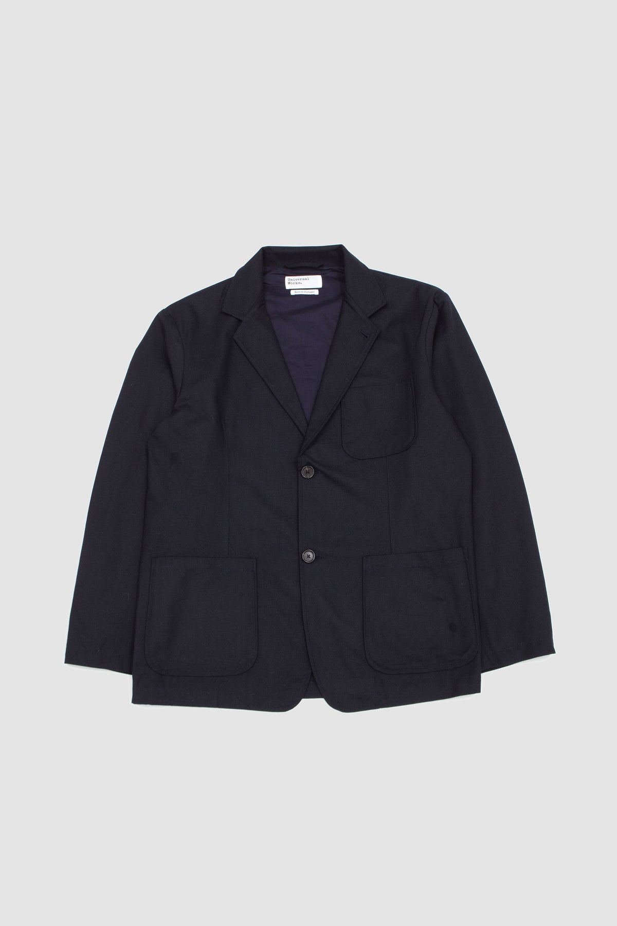 Two Button Jacket Rec. IT Tweed Navy