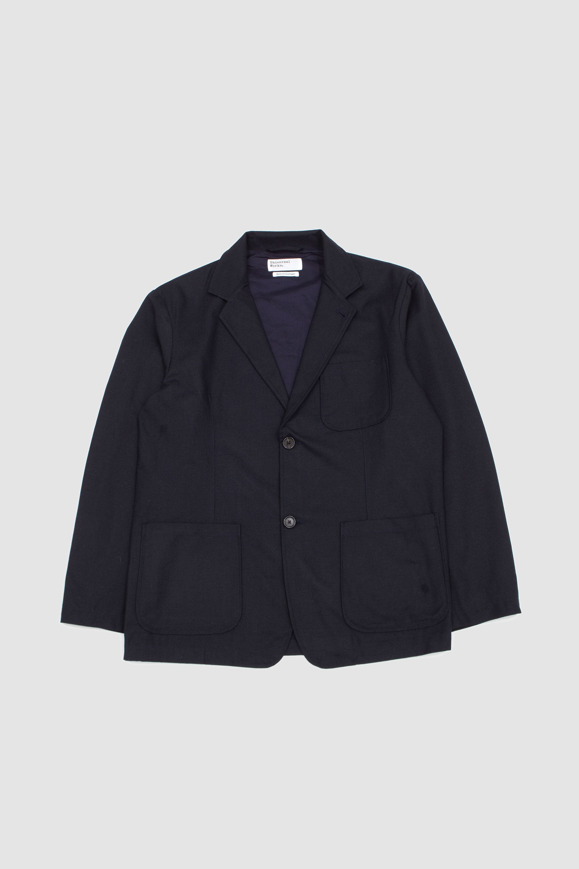 Two Button Jacket Rec. IT Tweed Navy_1