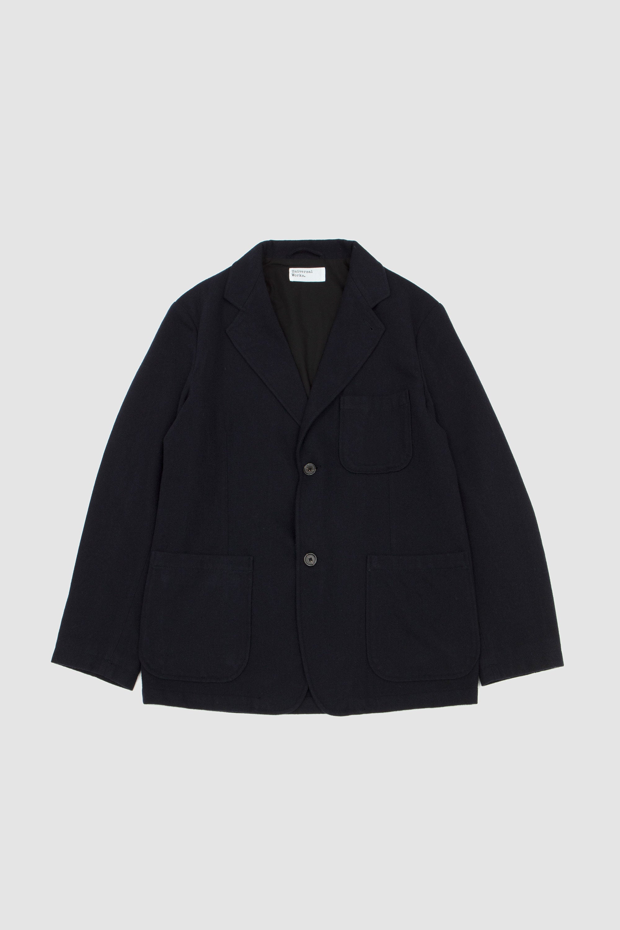 Two Button Jacket Soft Rec. Wool Dark Navy