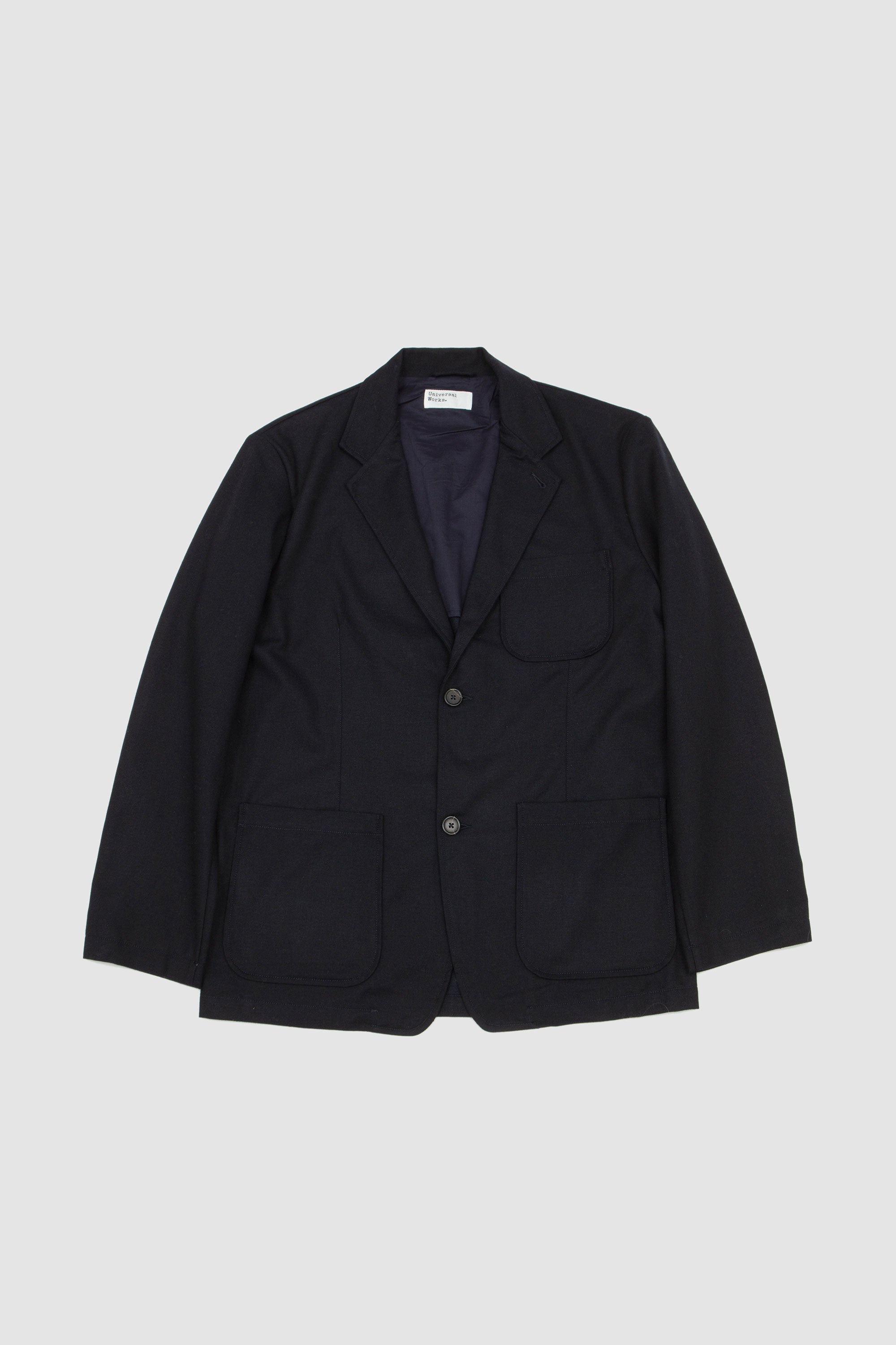 Two Button Jacket Upcycled It Tweed Dark Navy_1