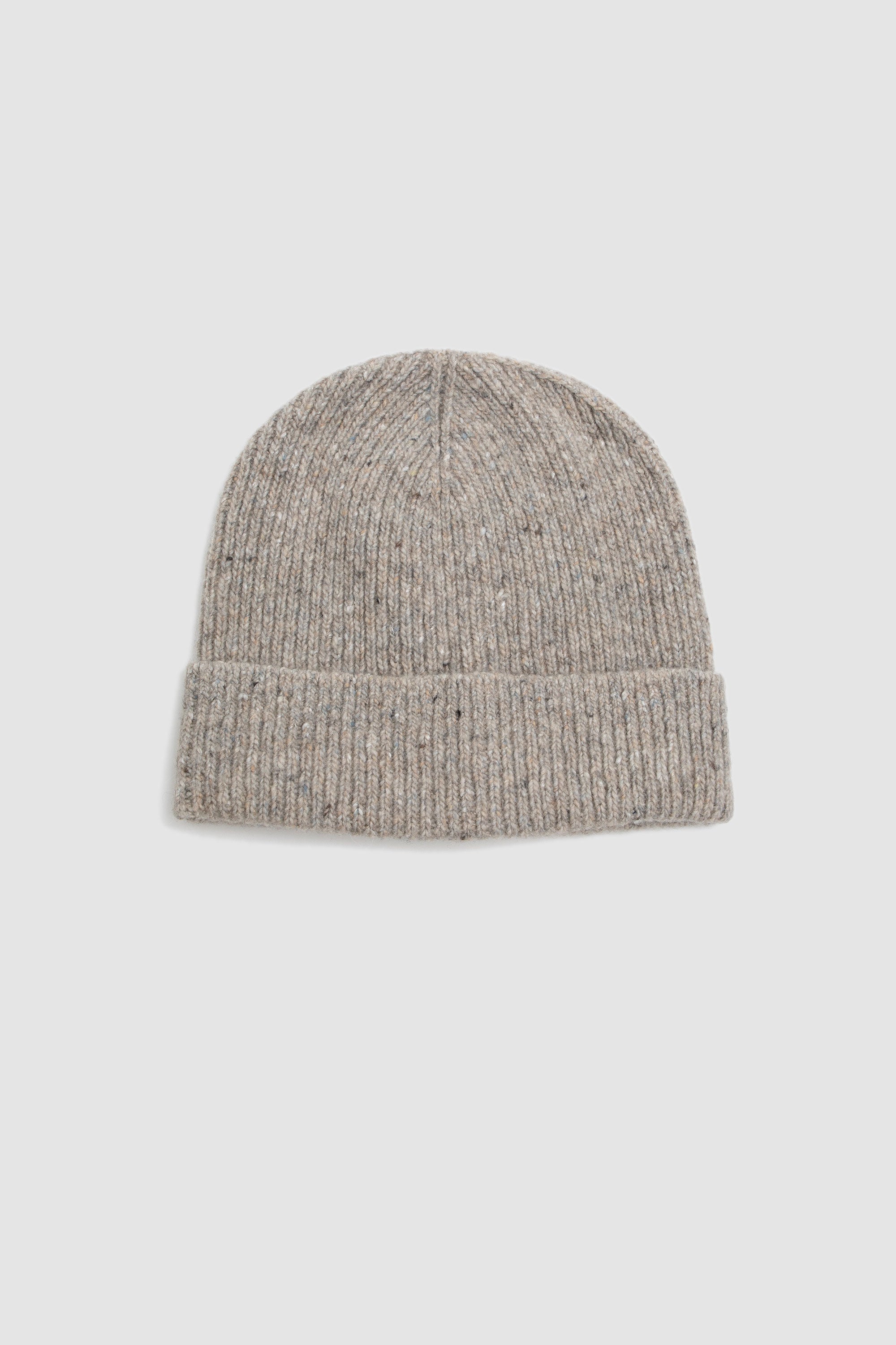 Watch Cap Tweed Knit Oatmeal