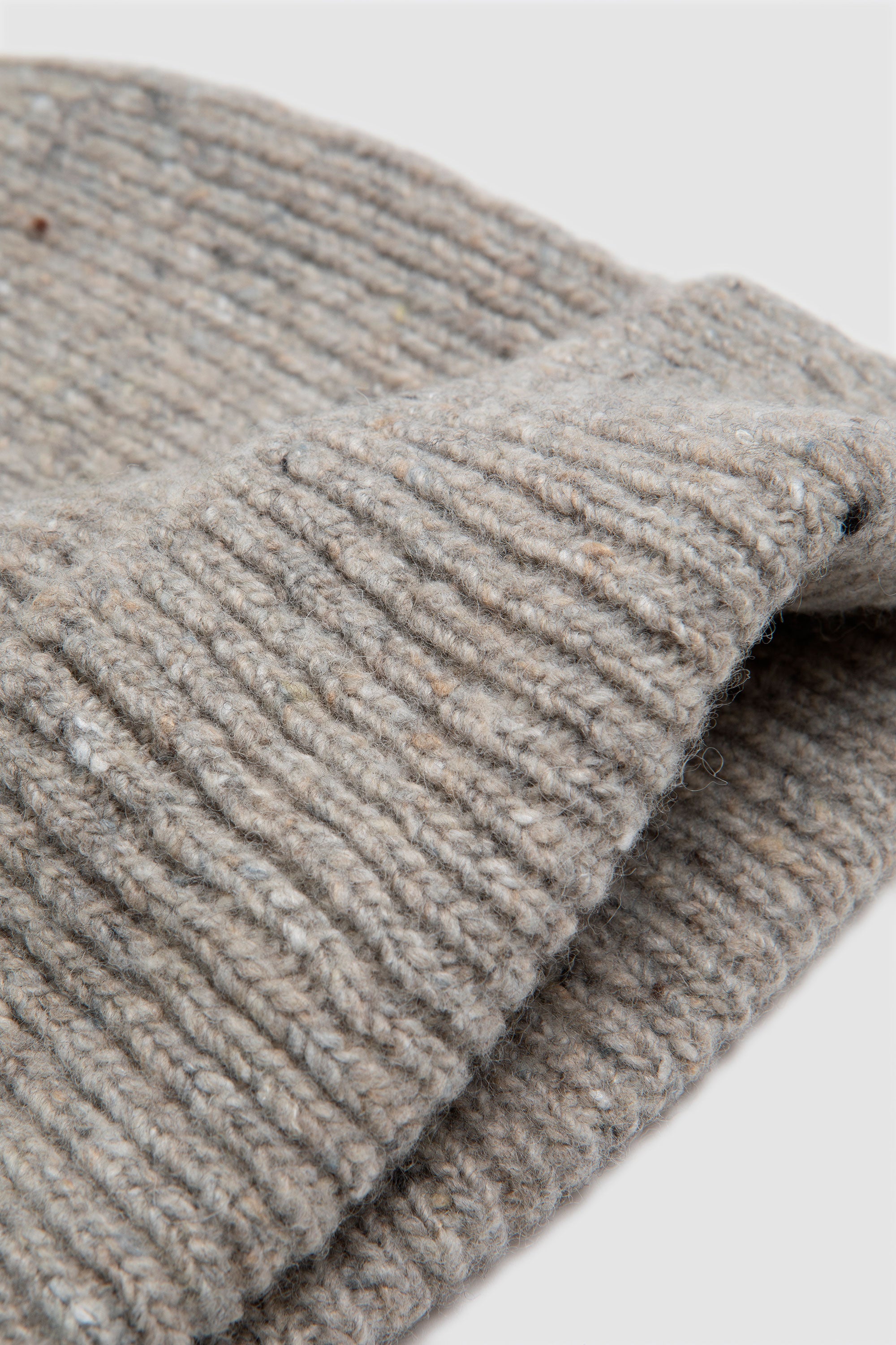 Watch Cap Tweed Knit Oatmeal