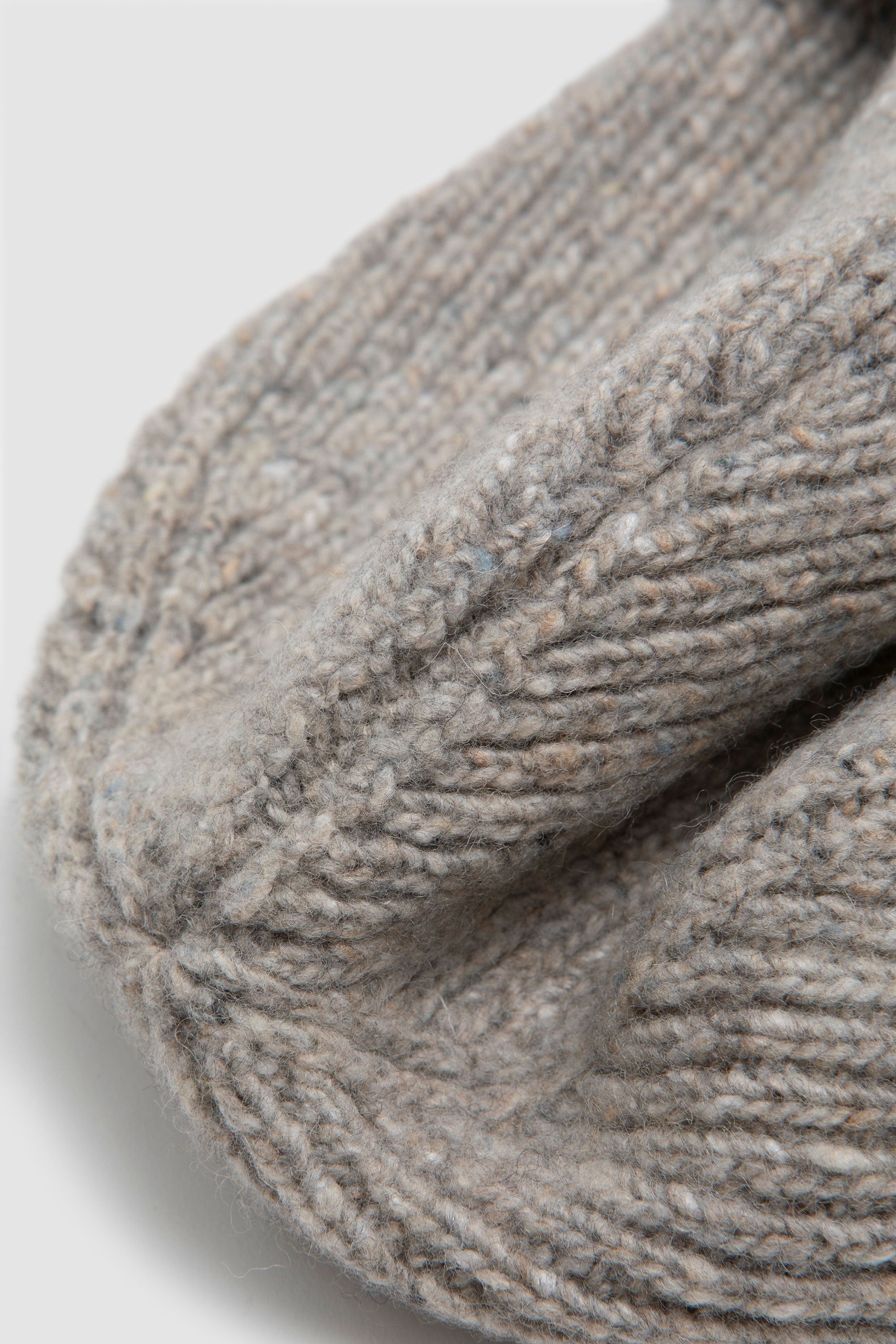 Watch Cap Tweed Knit Oatmeal