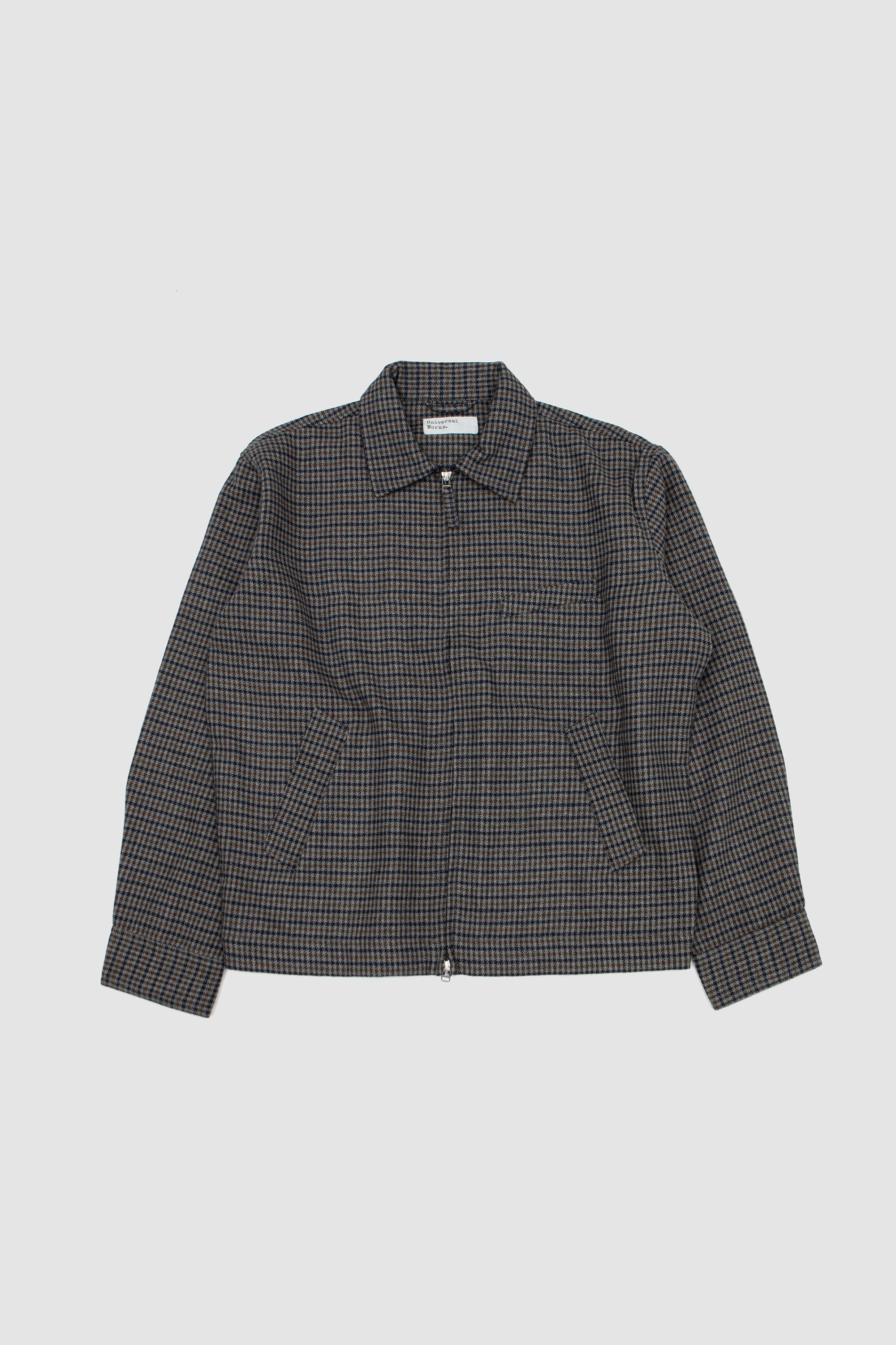 Windcheater Houndstooth Wool Mix Charcoal