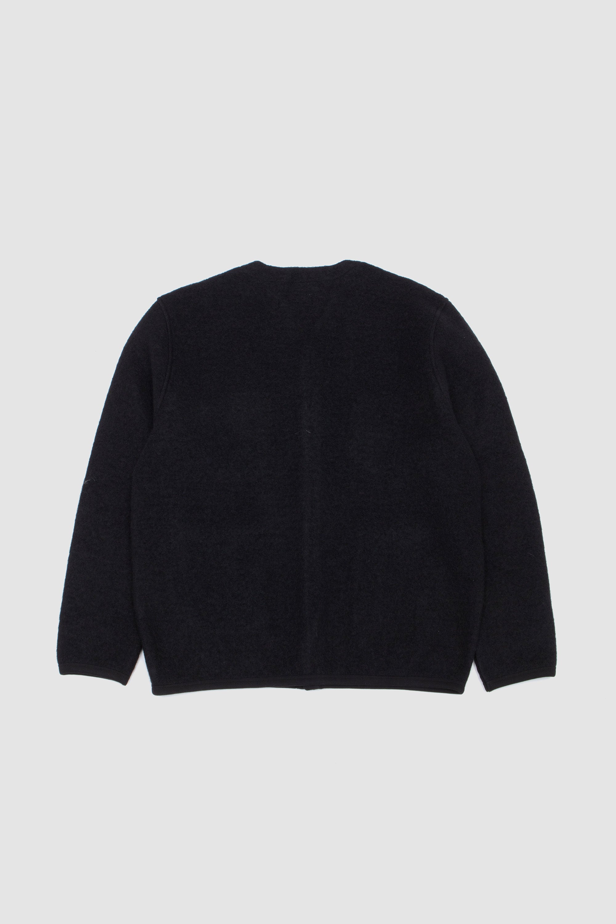 Wool Fleece Cardigan Black_4