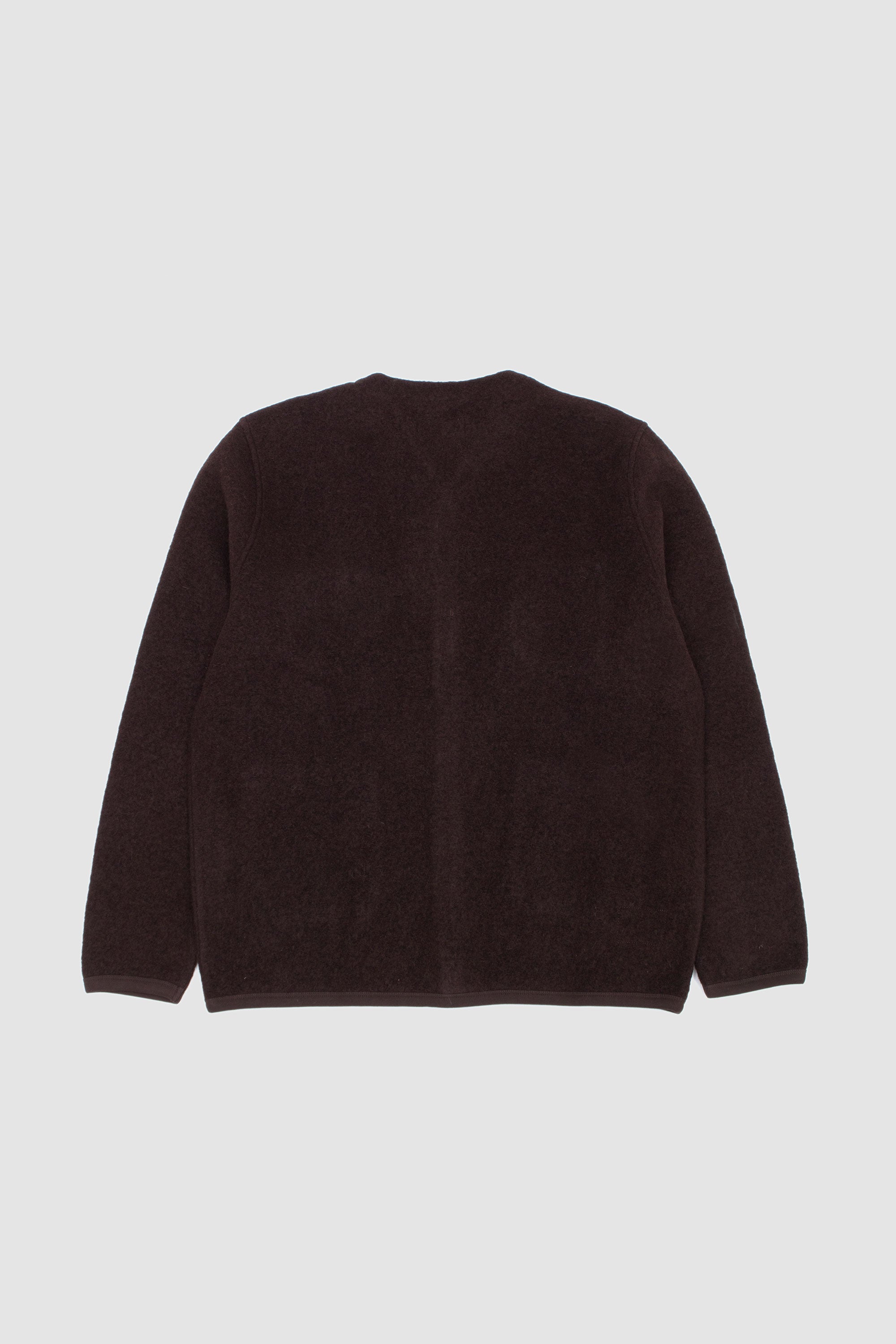Wool Fleece Cardigan Brown_4