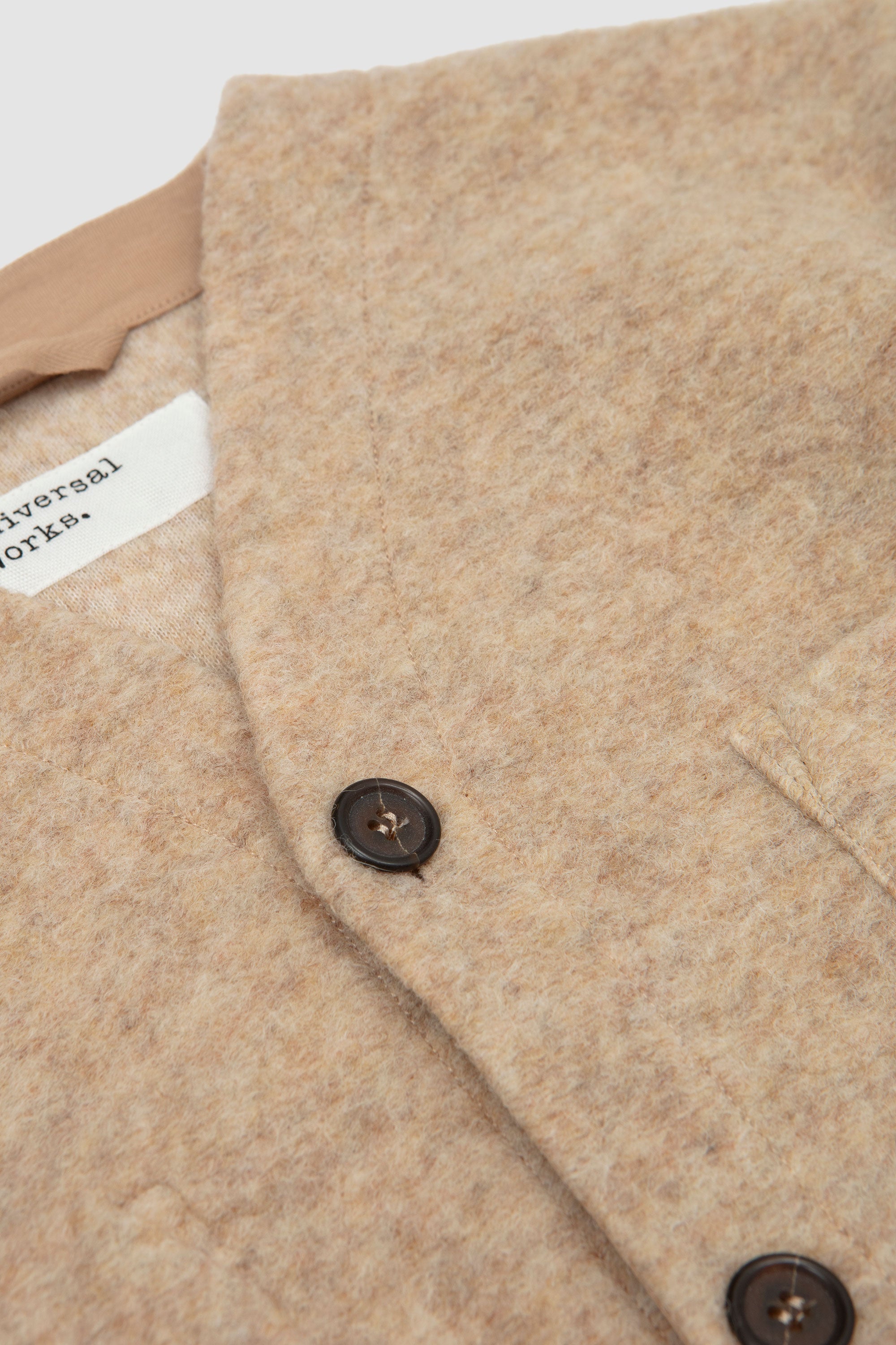 Wool Fleece Cardigan Fawn