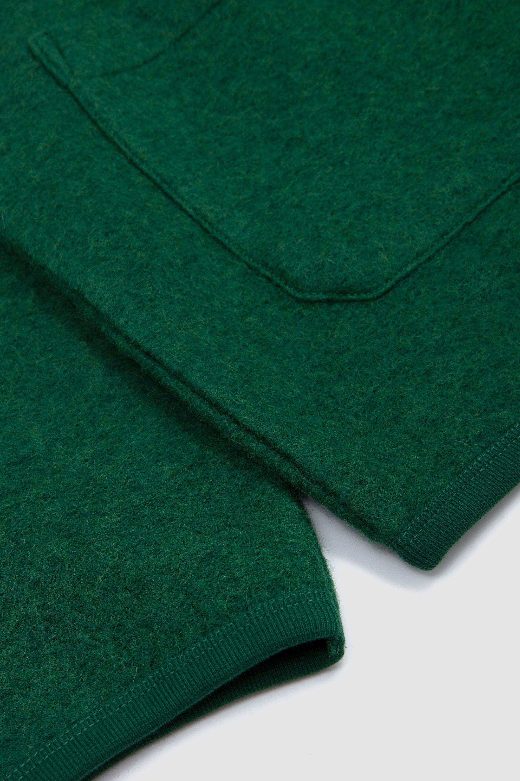Wool Fleece Cardigan Green