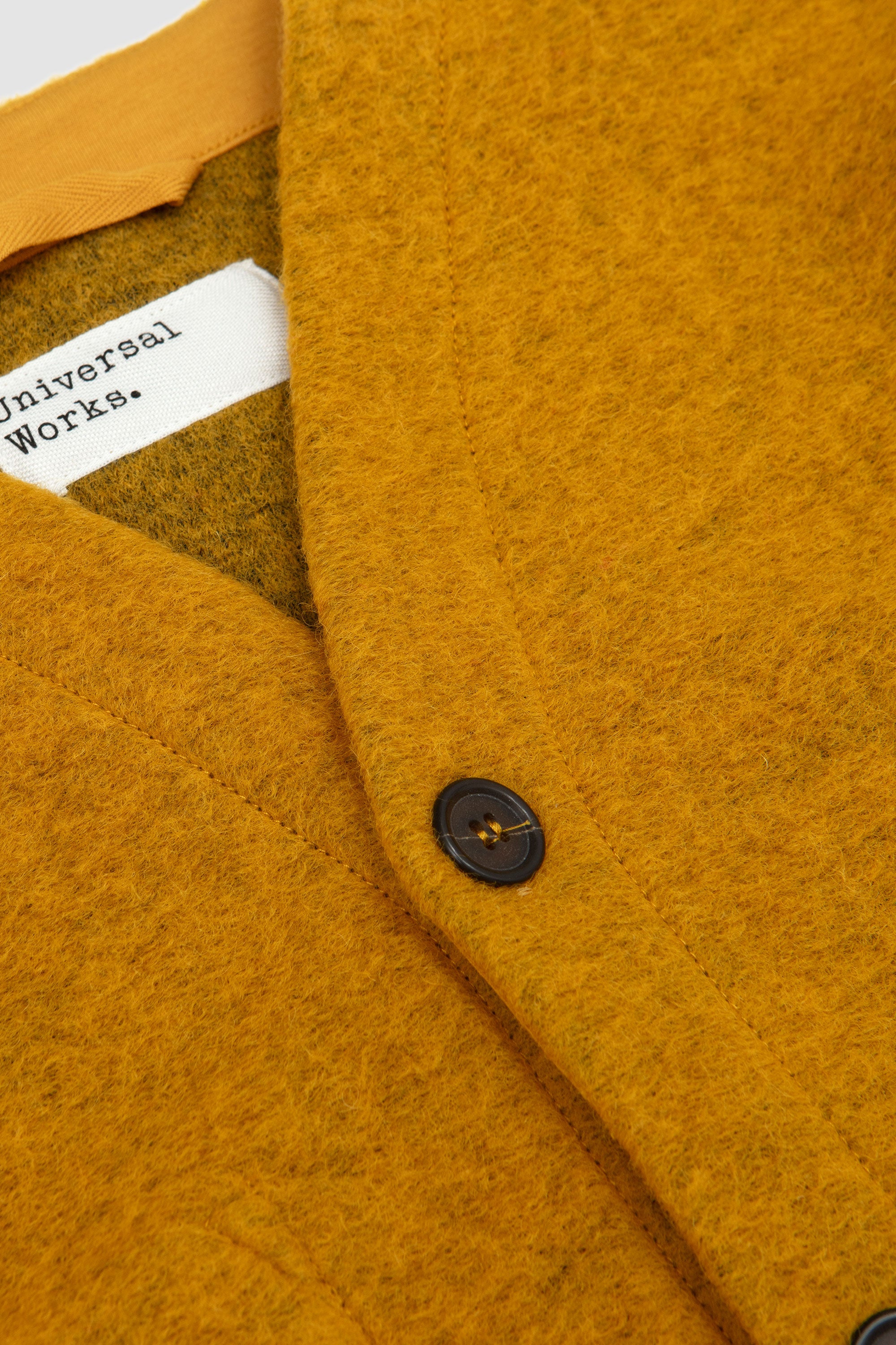 Wool Fleece Cardigan Yellow