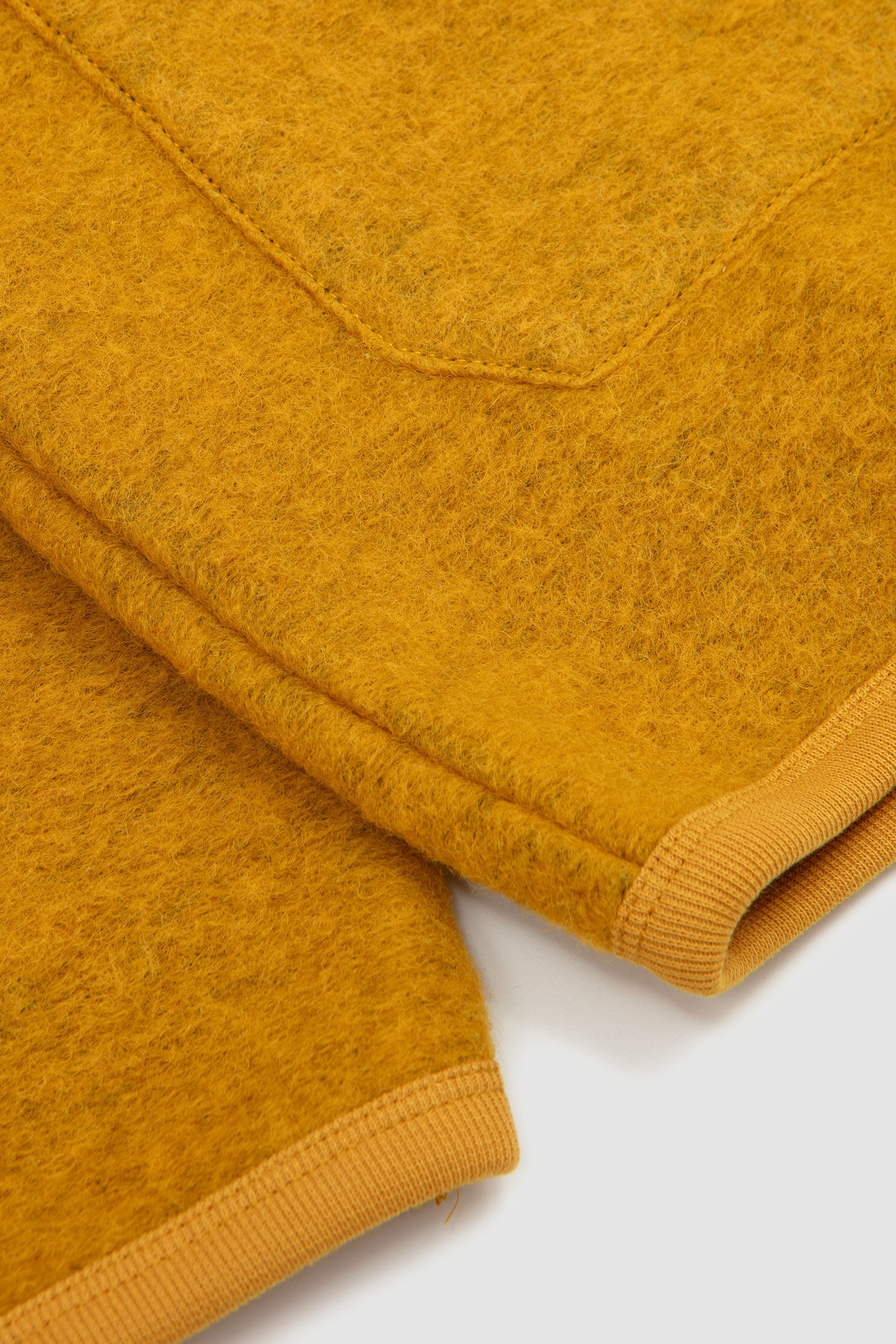 Wool Fleece Cardigan Yellow
