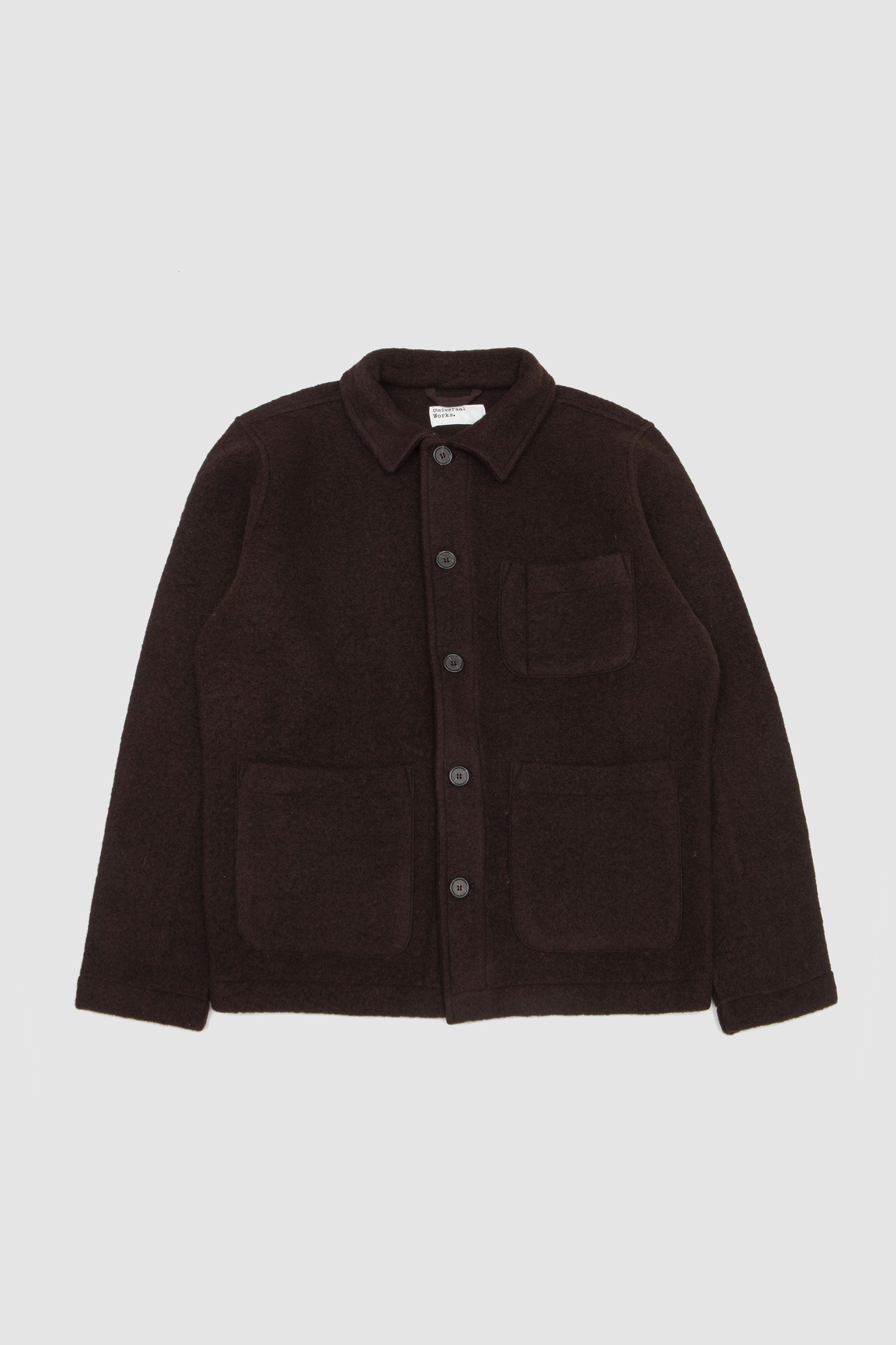 Wool Fleece Field Jacket Brown_1