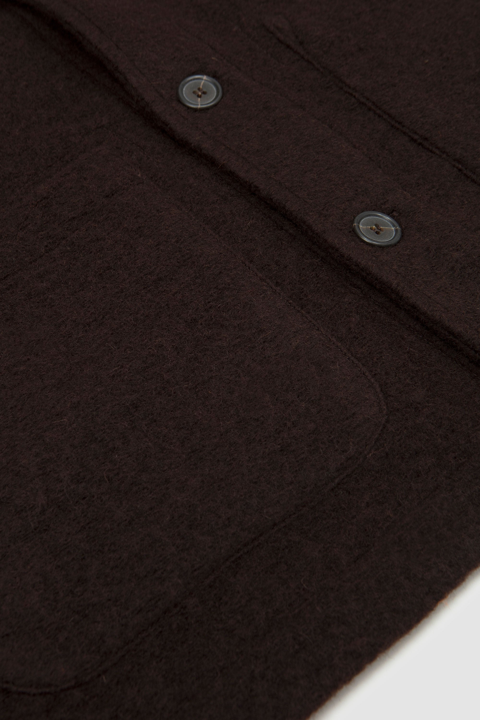 Wool Fleece Field Jacket Brown