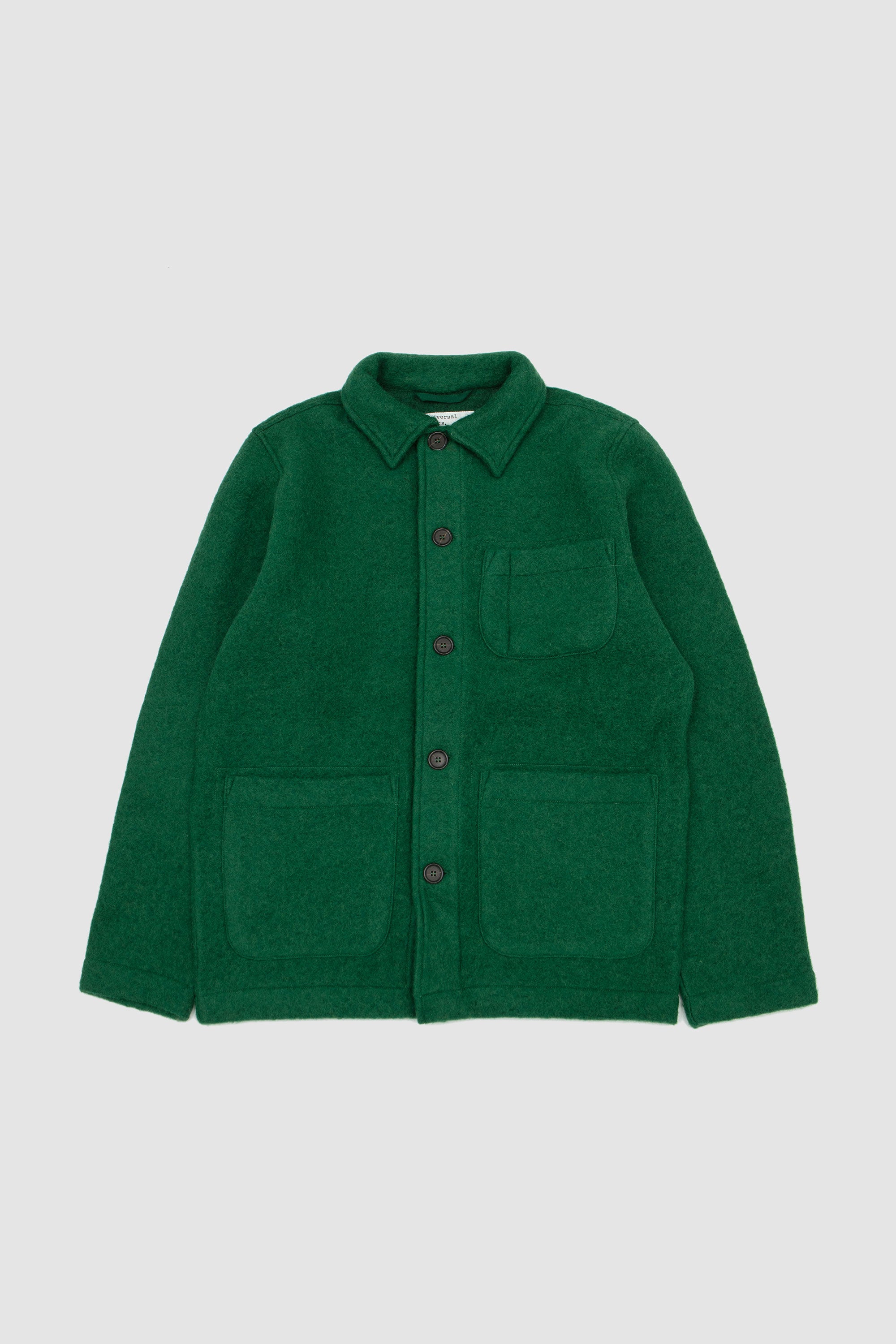 Wool Fleece Field Jacket Green