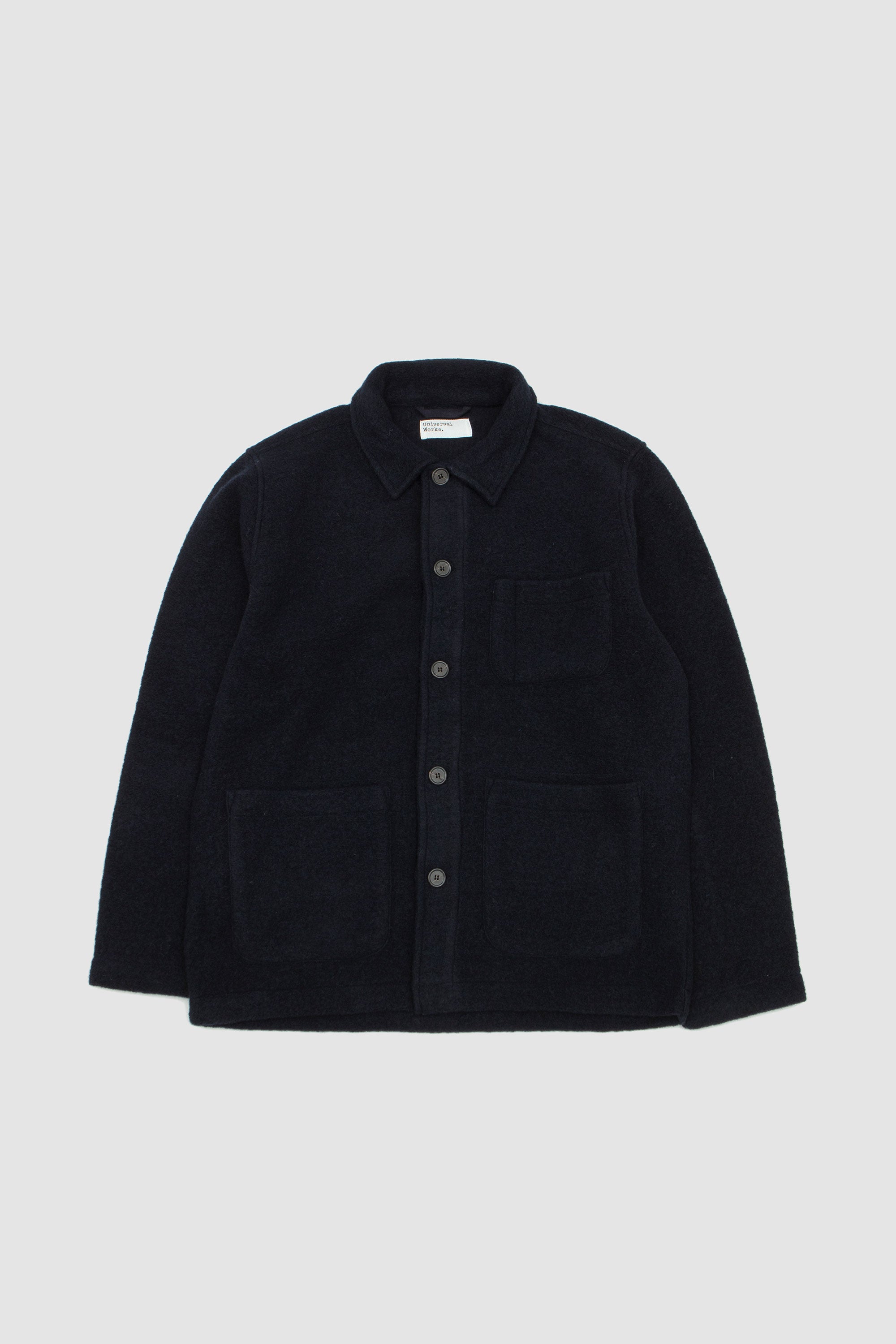Wool Fleece Field Jacket Navy