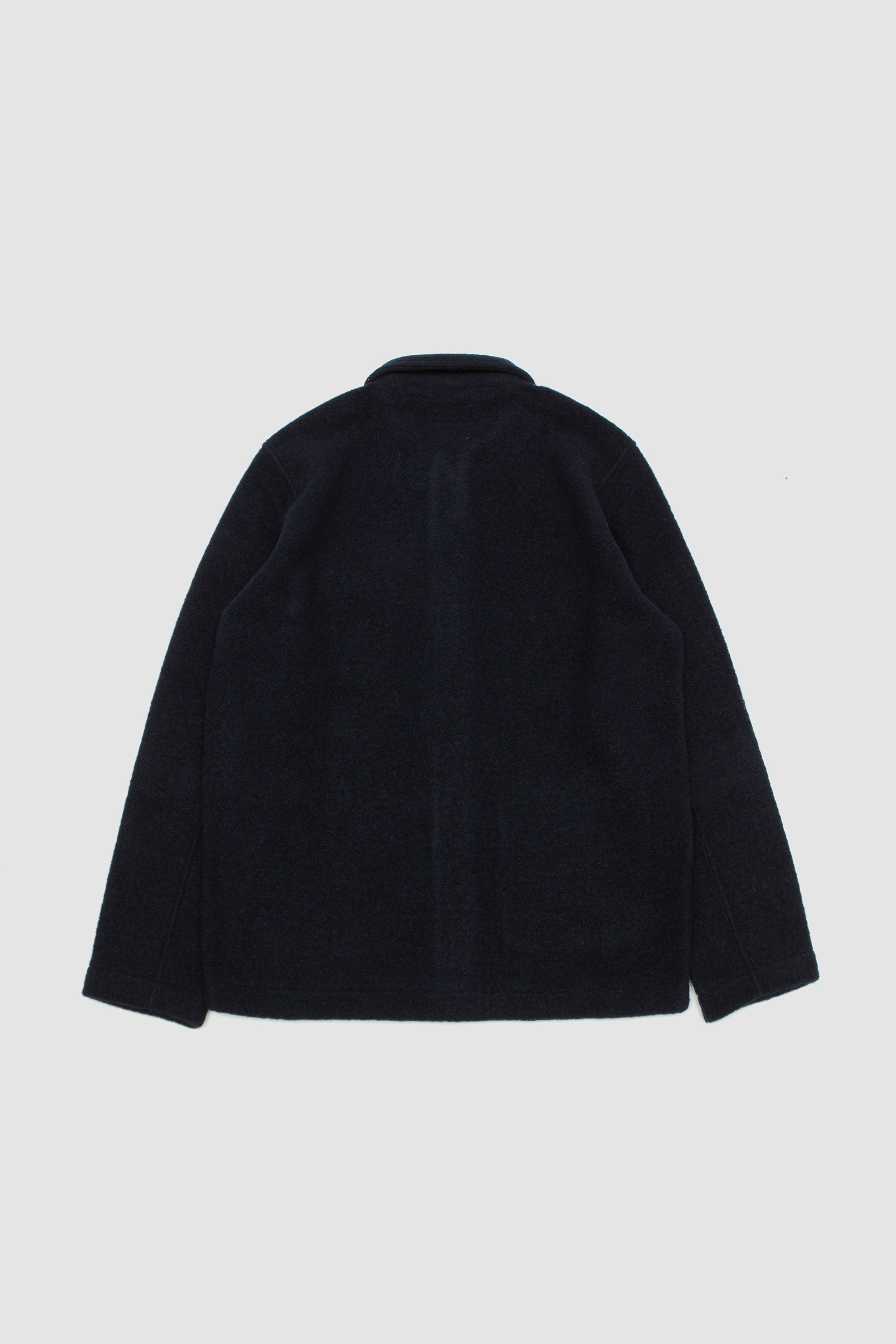 Wool Fleece Field Jacket Navy_4