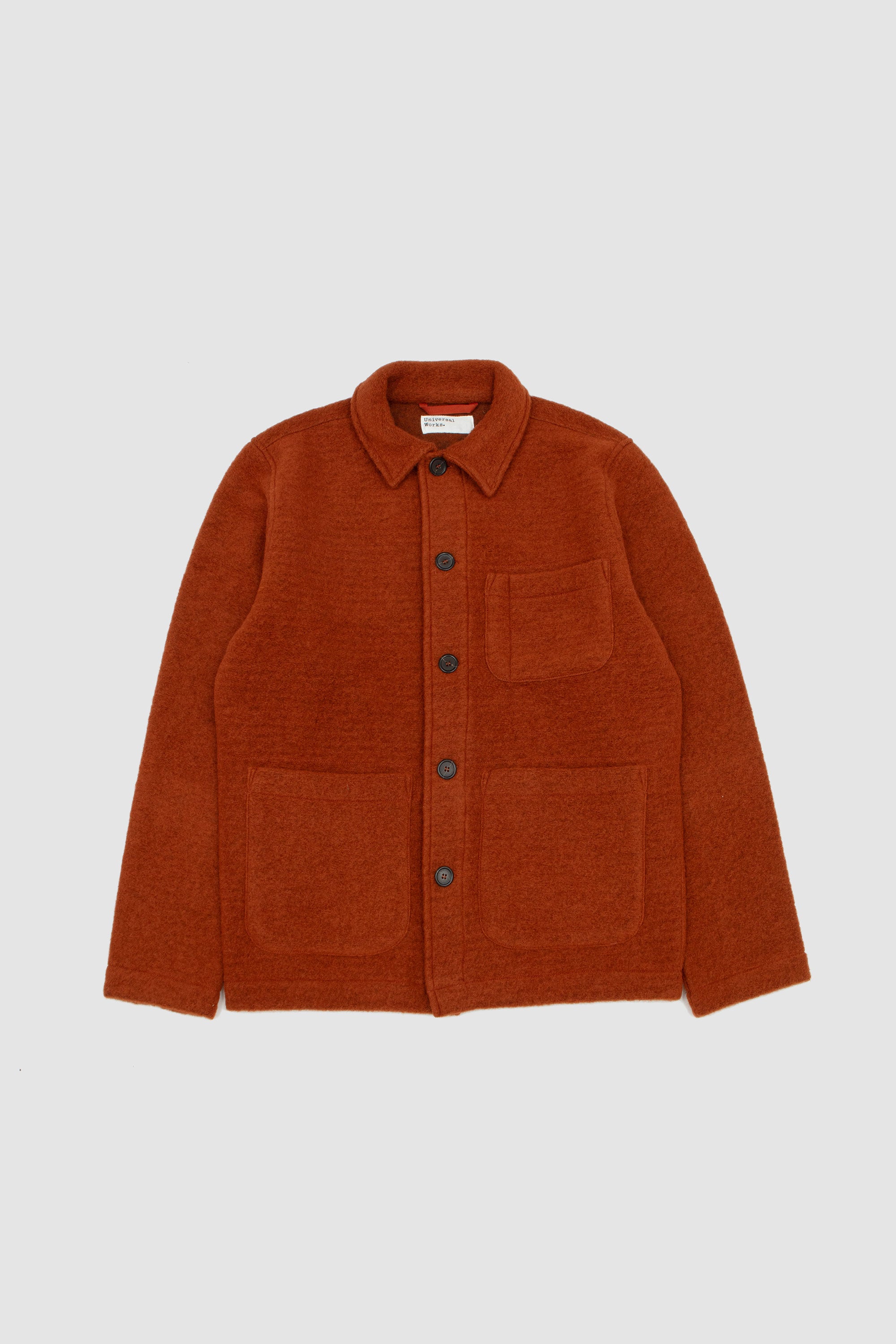 Wool Fleece Field Jacket Rust