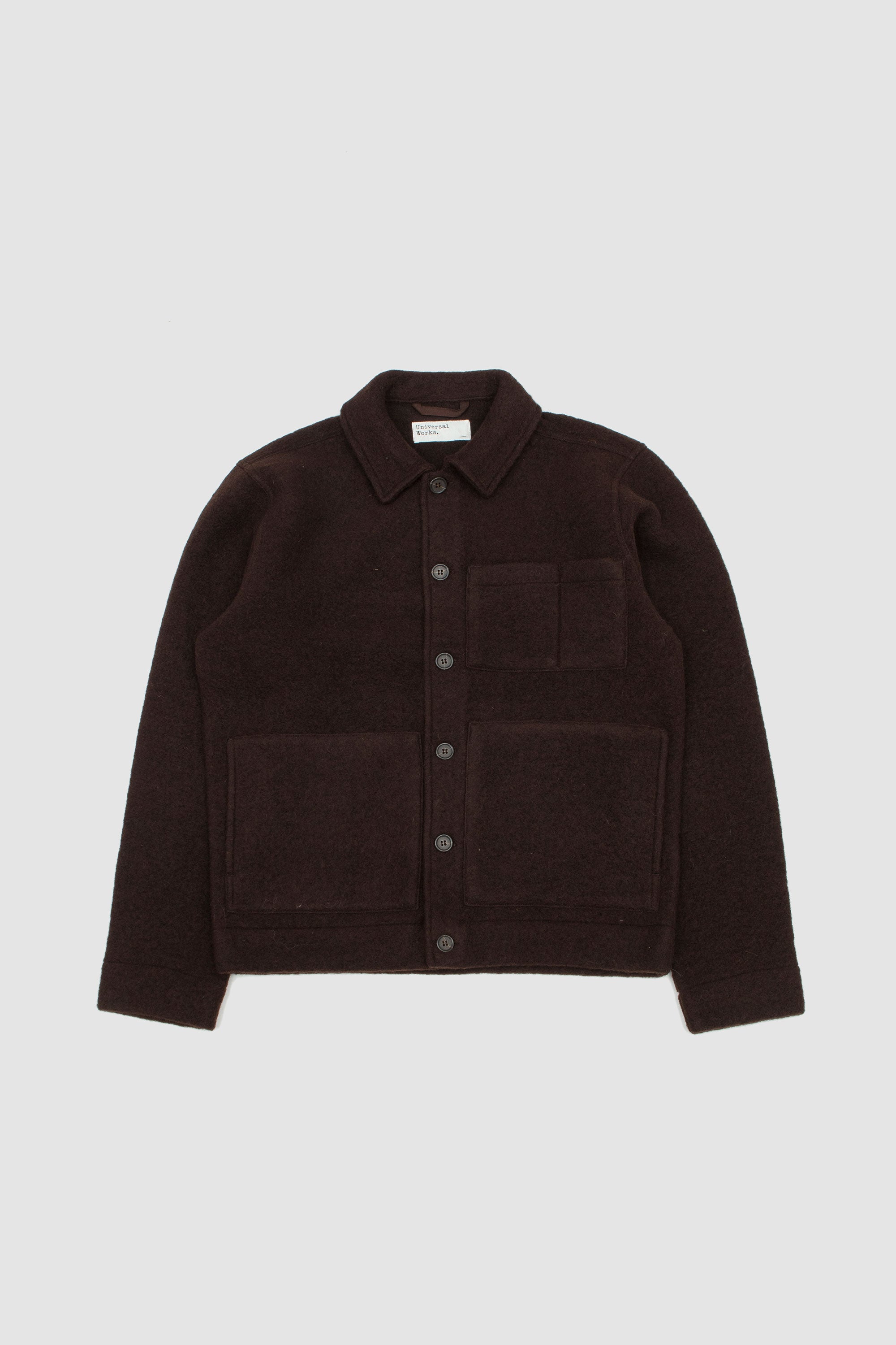 Wool Fleece Uniform Jacket Brown