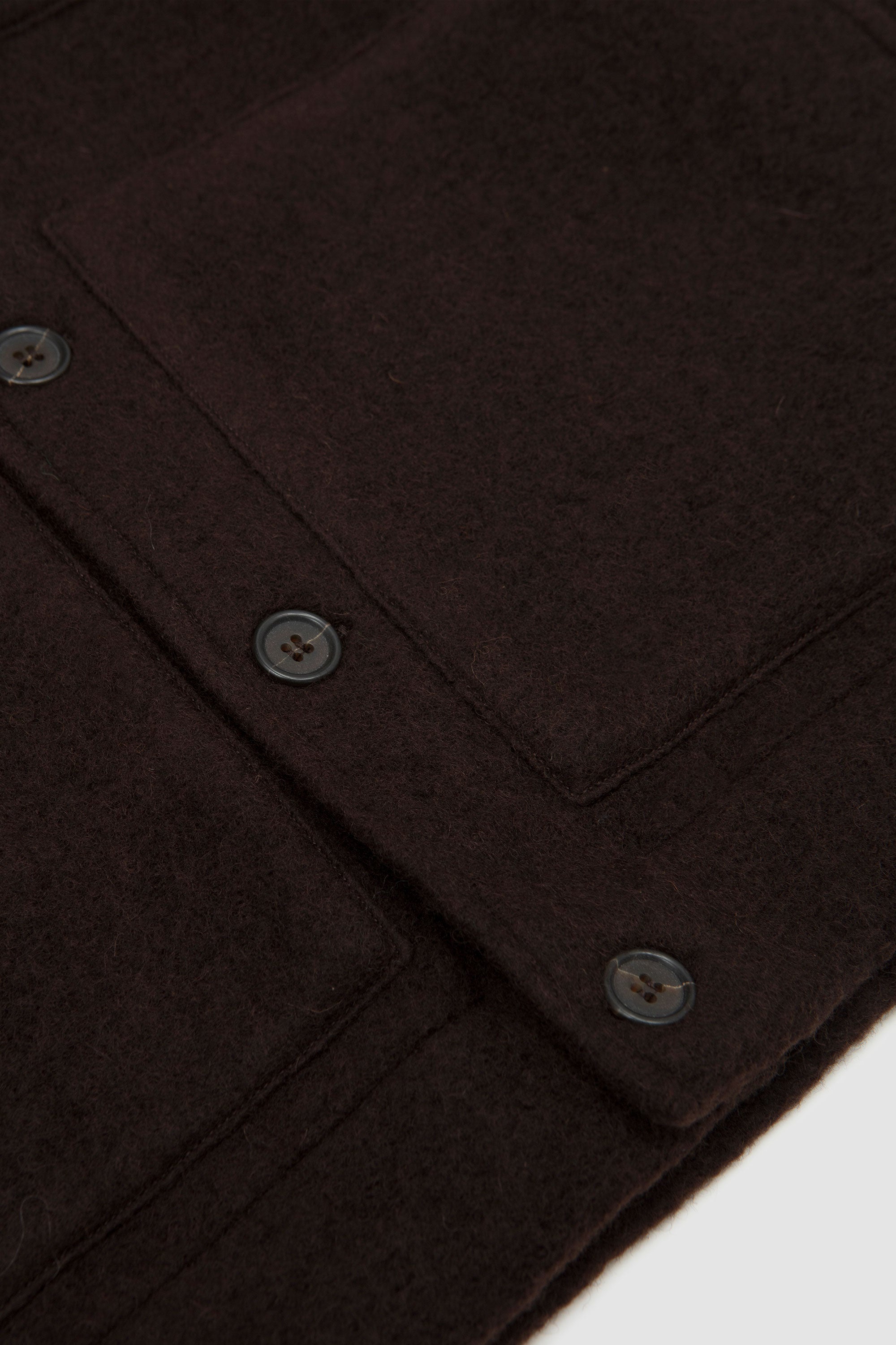 Wool Fleece Uniform Jacket Brown