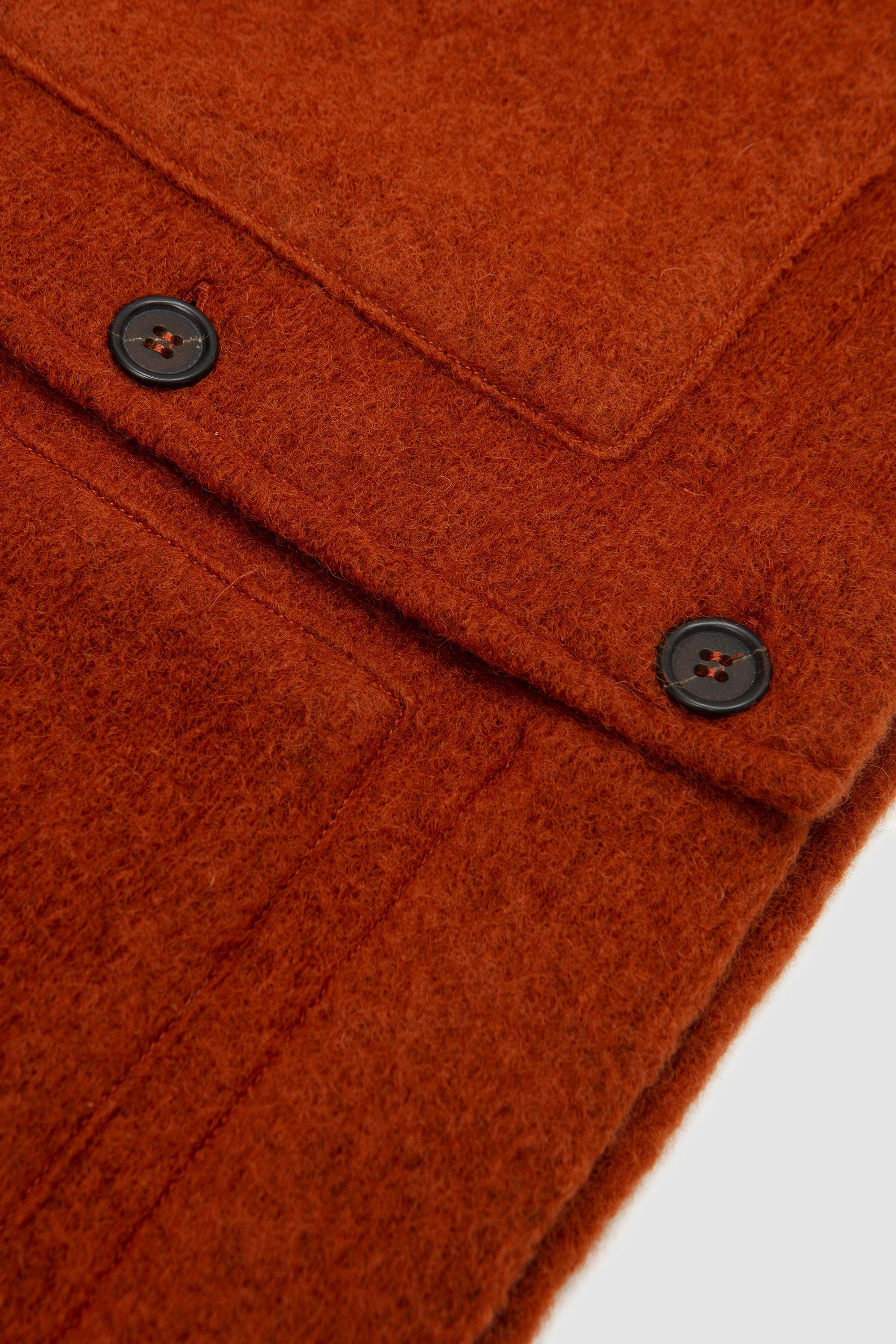 Wool Fleece Uniform Jacket Rust