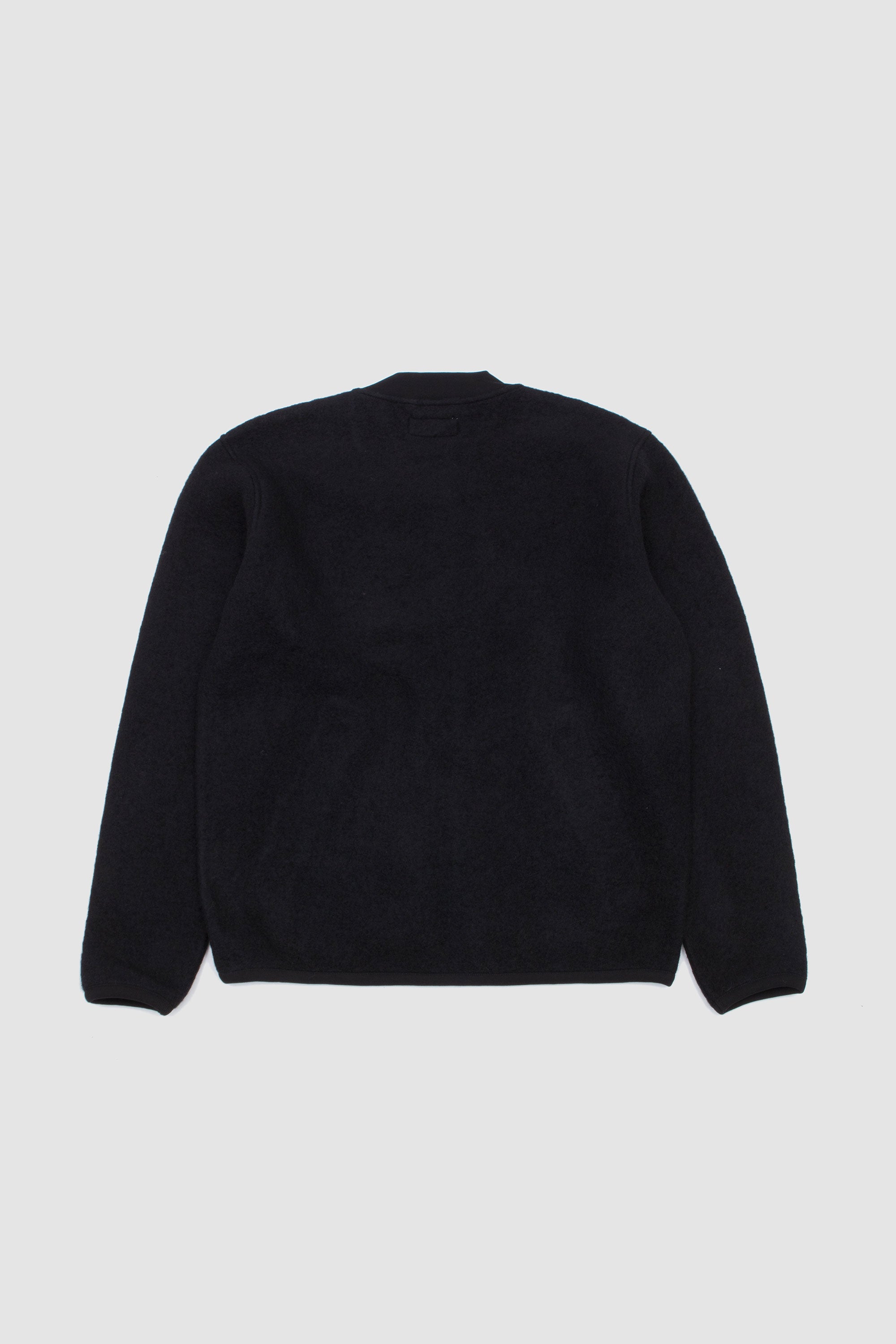 Wool Fleece Zip Bomber Black_4