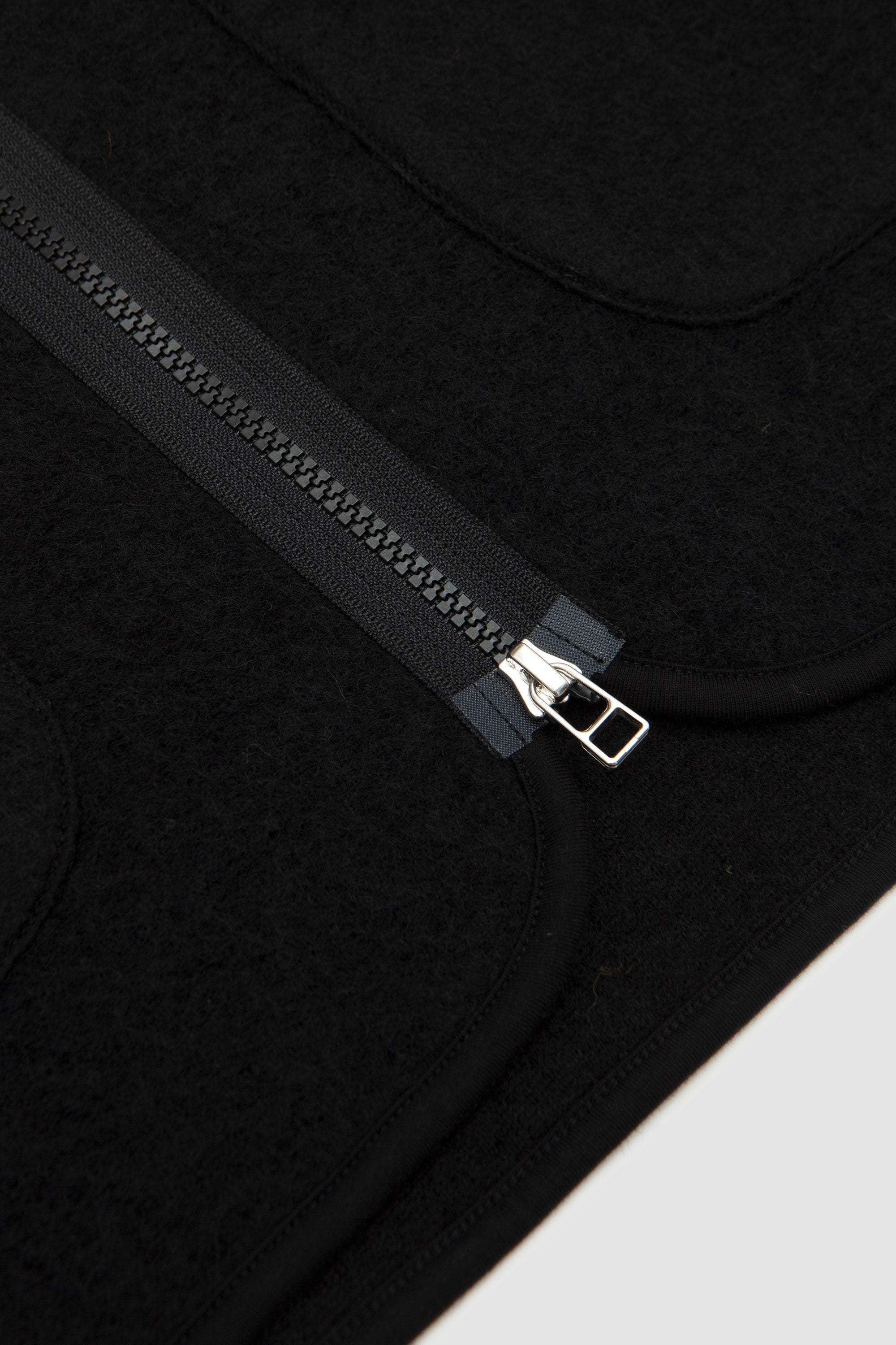 Wool Fleece Zip Liner Jacket Black