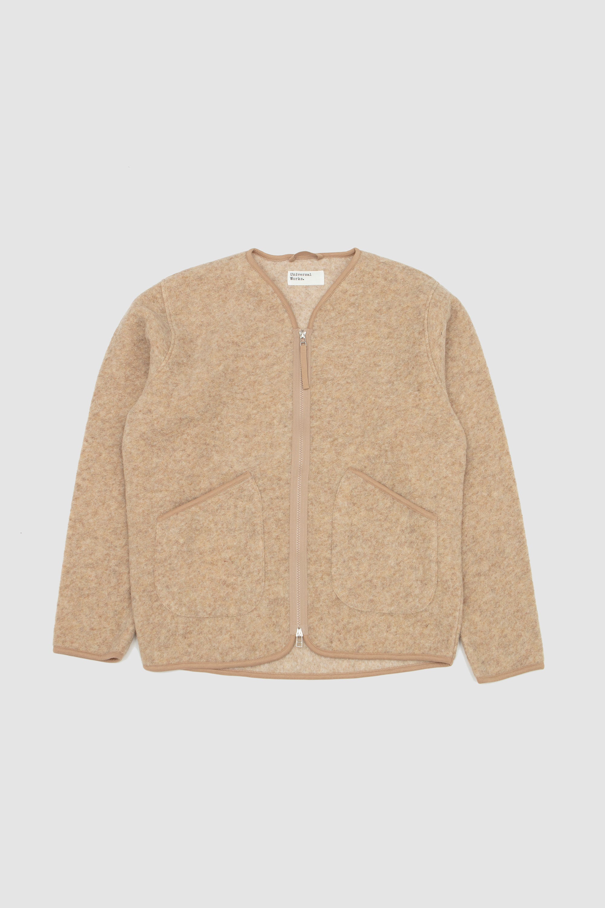 Wool Fleece Zip Liner Jacket Fawn