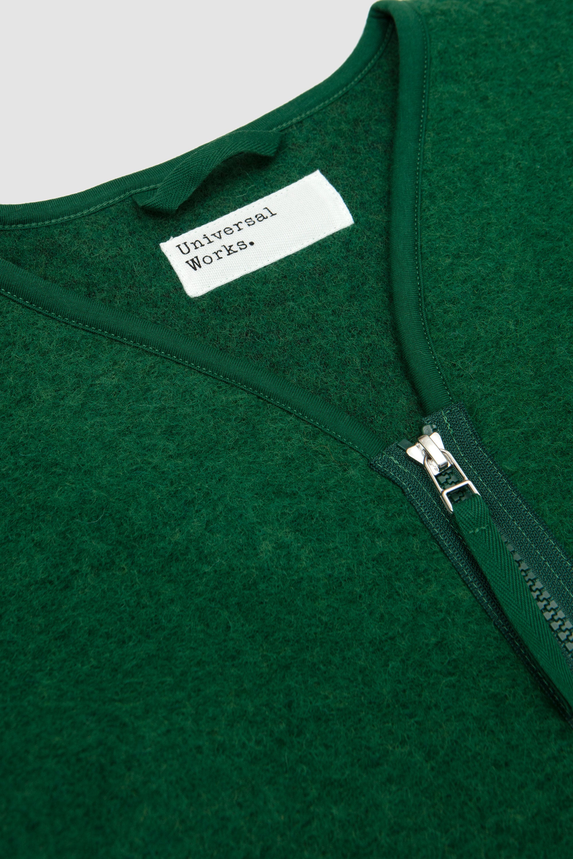 Wool Fleece Zip Liner Jacket Green