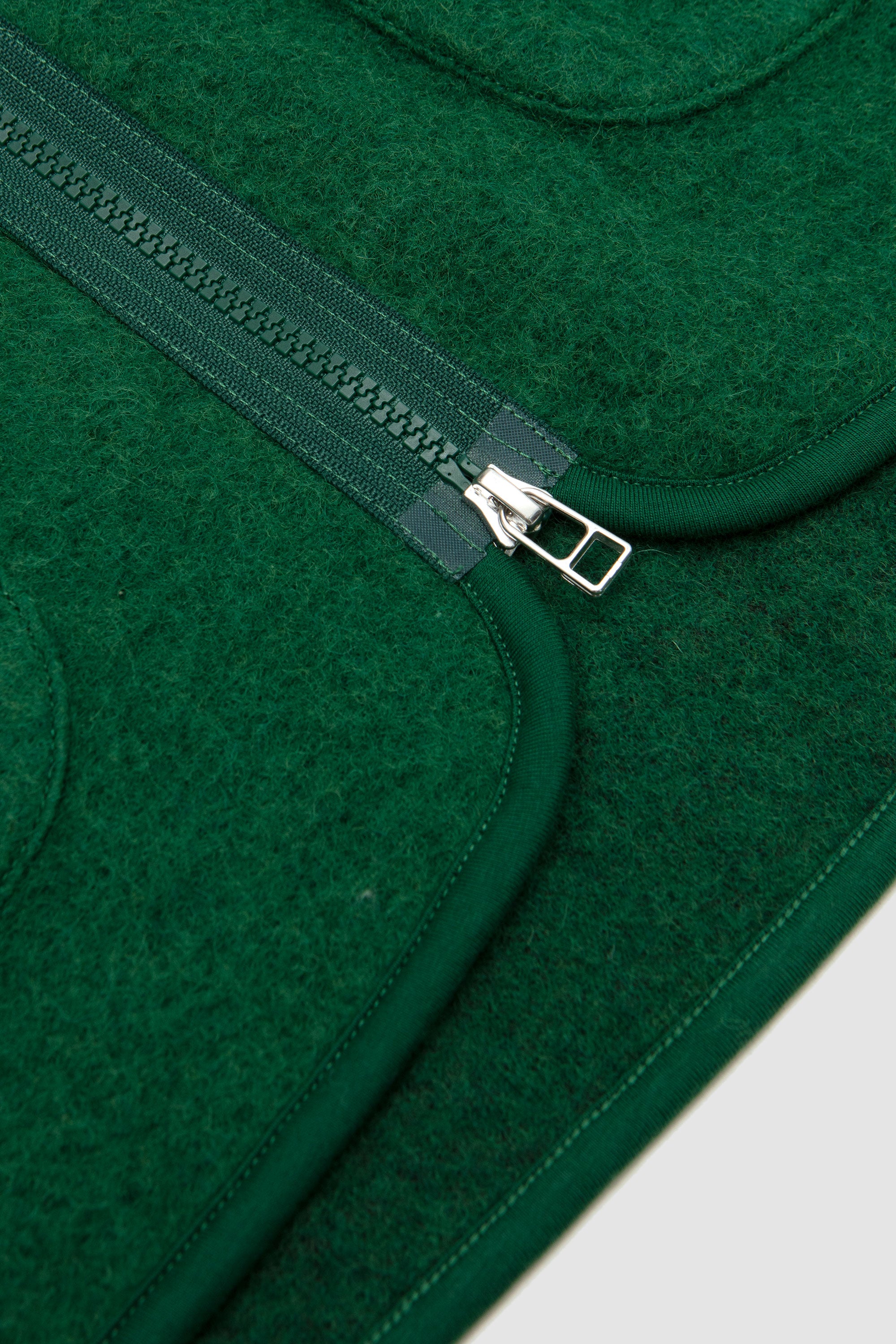 Wool Fleece Zip Liner Jacket Green