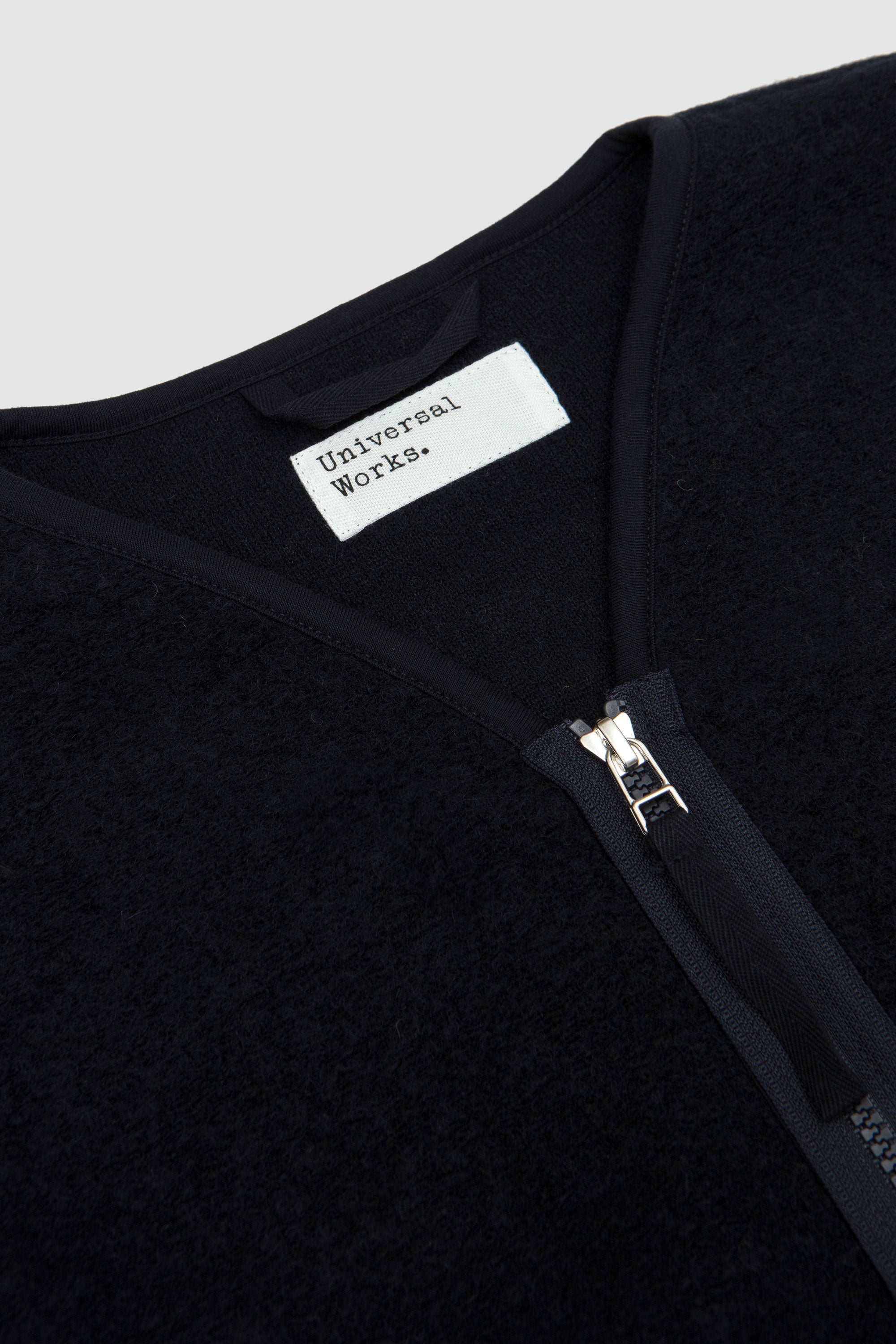 Wool Fleece Zip Liner Jacket Navy