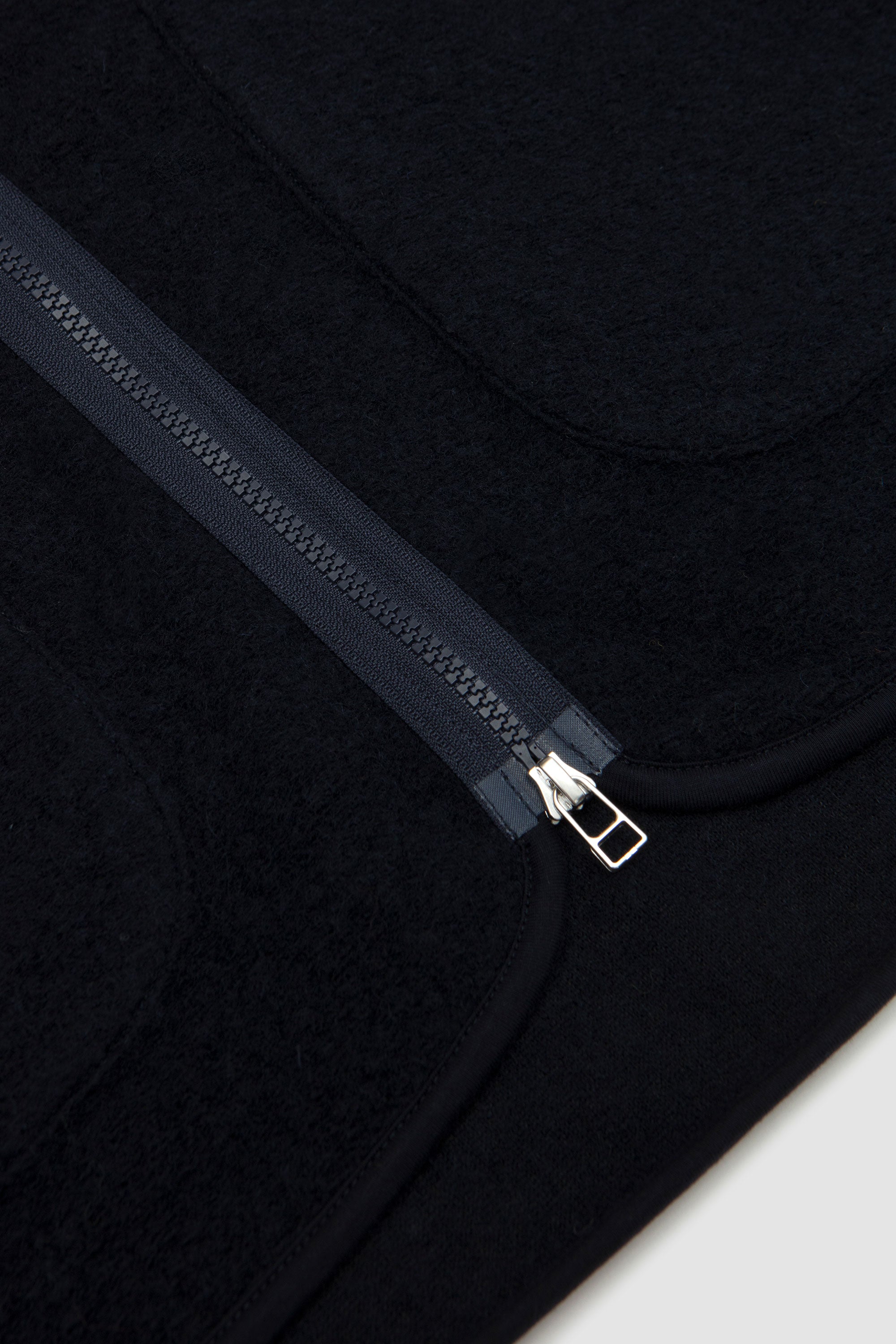 Wool Fleece Zip Liner Jacket Navy