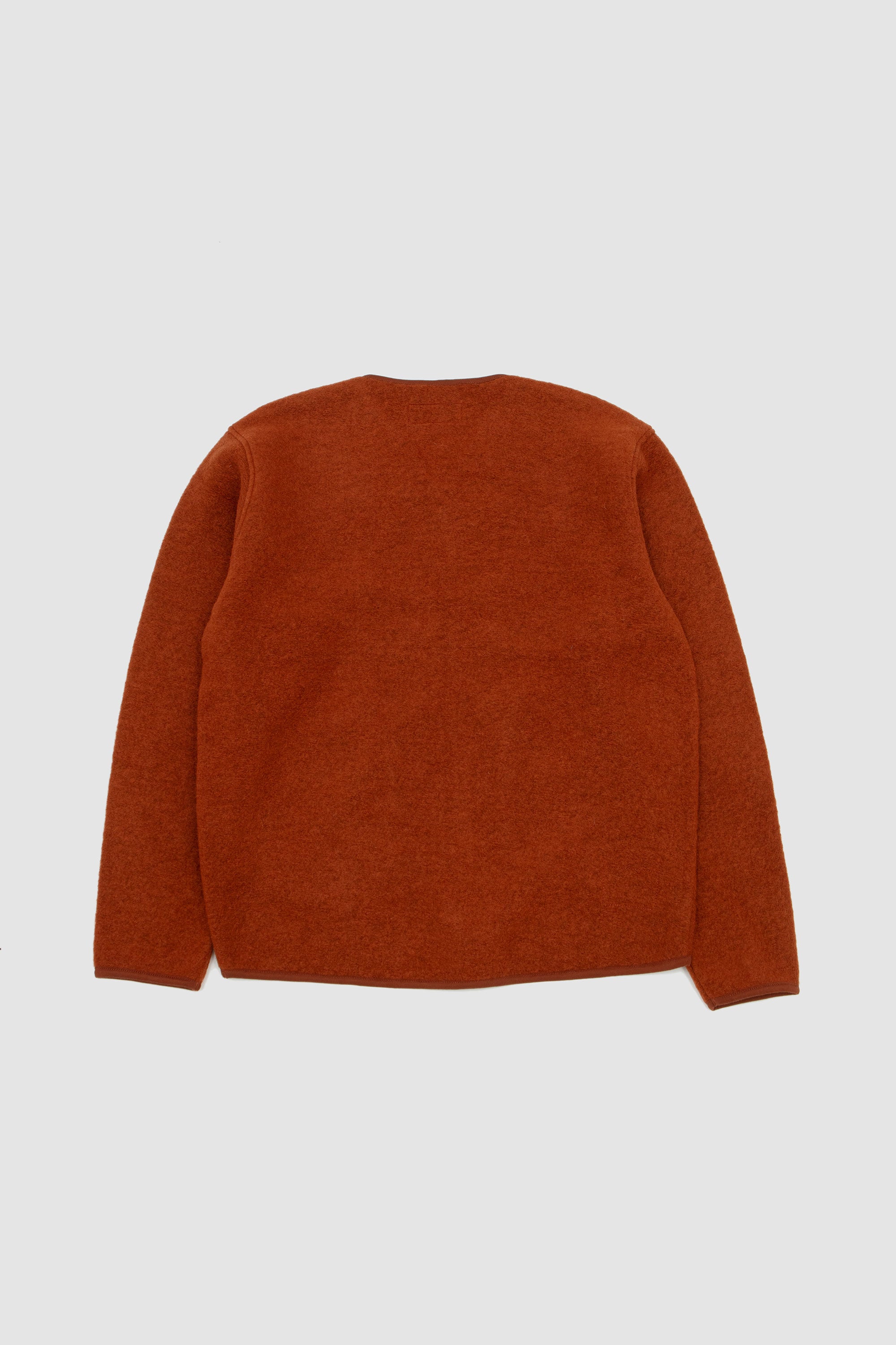 Wool Fleece Zip Liner Jacket Rust_4