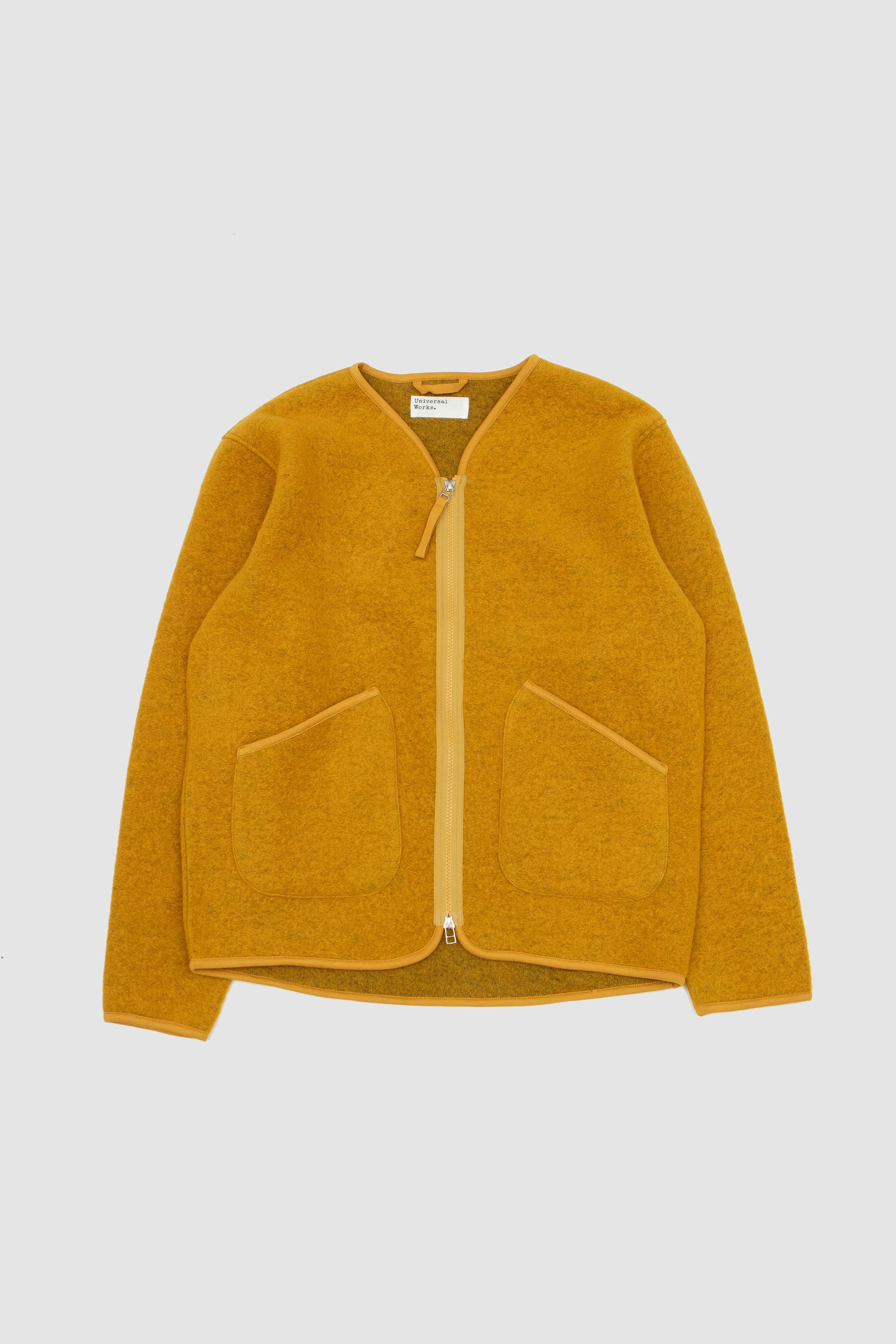Wool Fleece Zip Liner Jacket Yellow