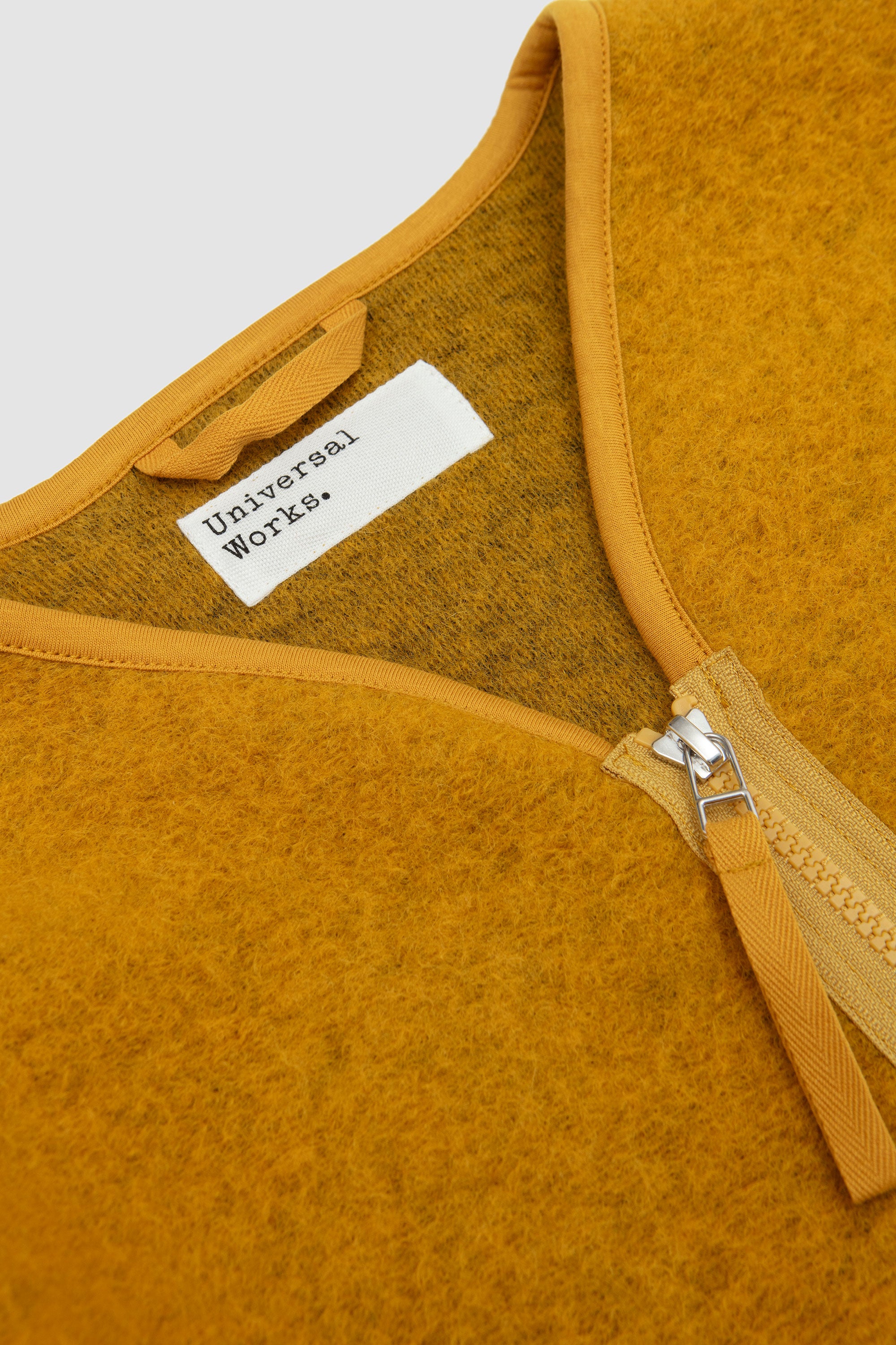 Wool Fleece Zip Liner Jacket Yellow