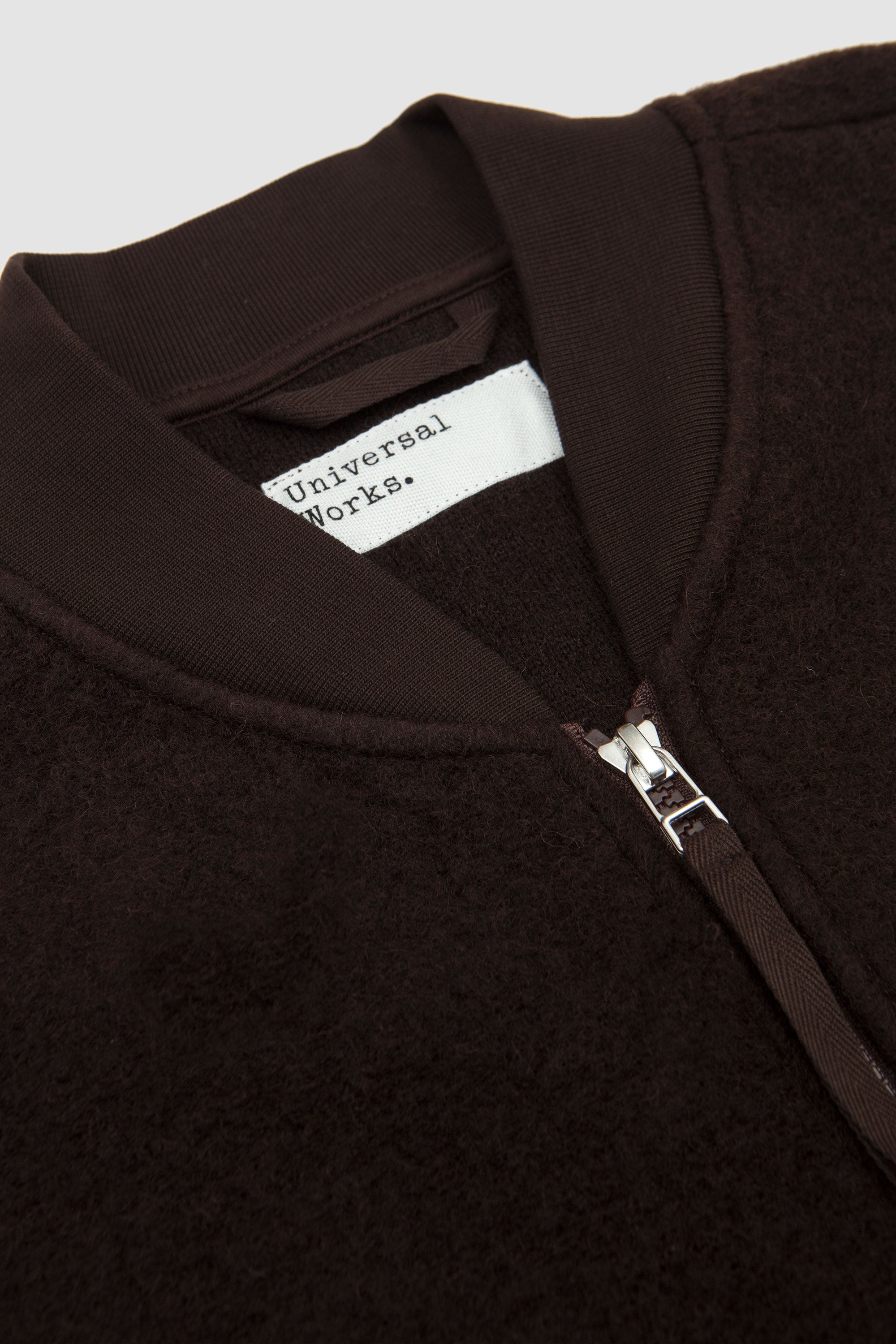 Wool Fleece Zip Waistcoat Brown