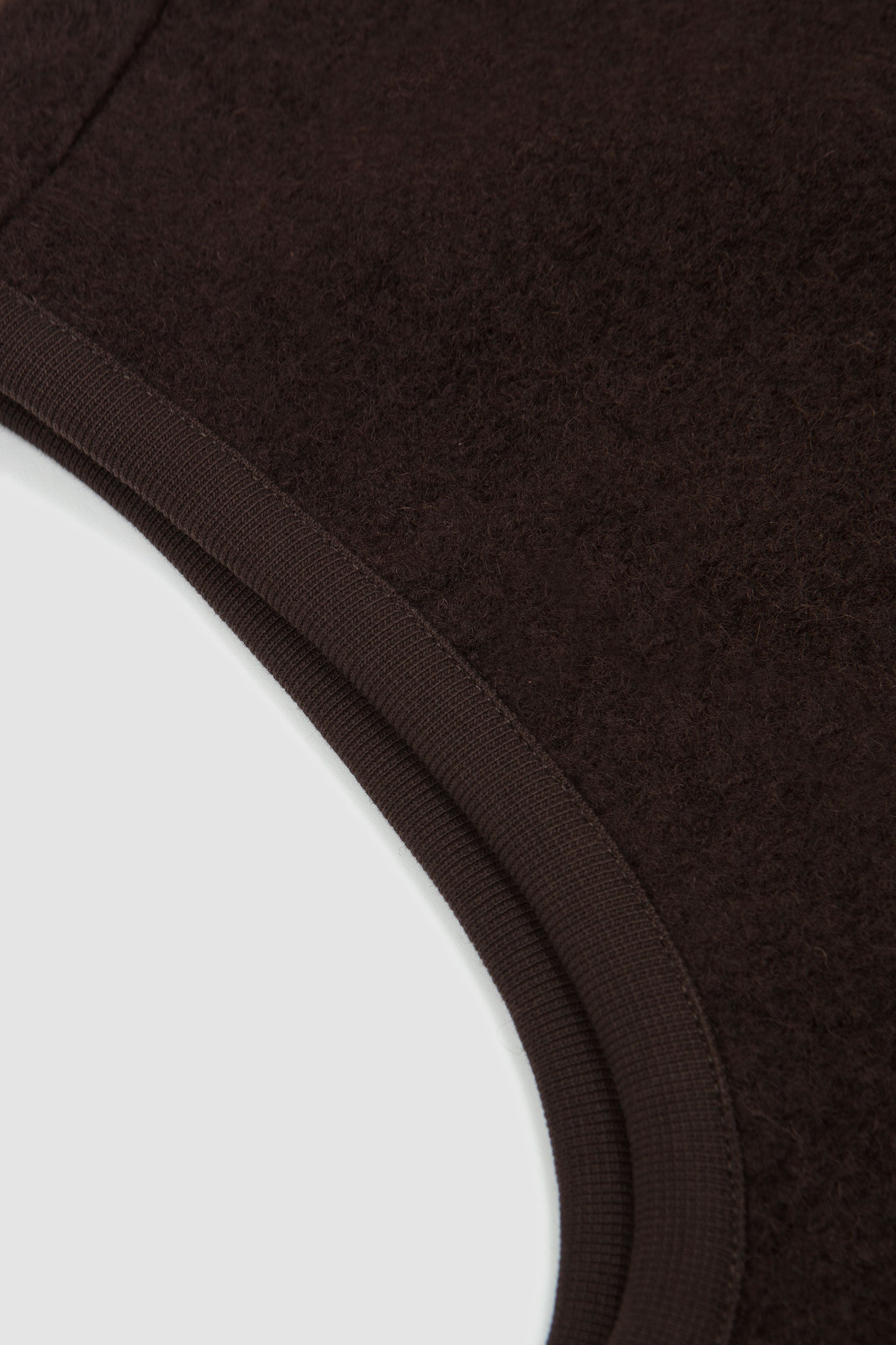 Wool Fleece Zip Waistcoat Brown