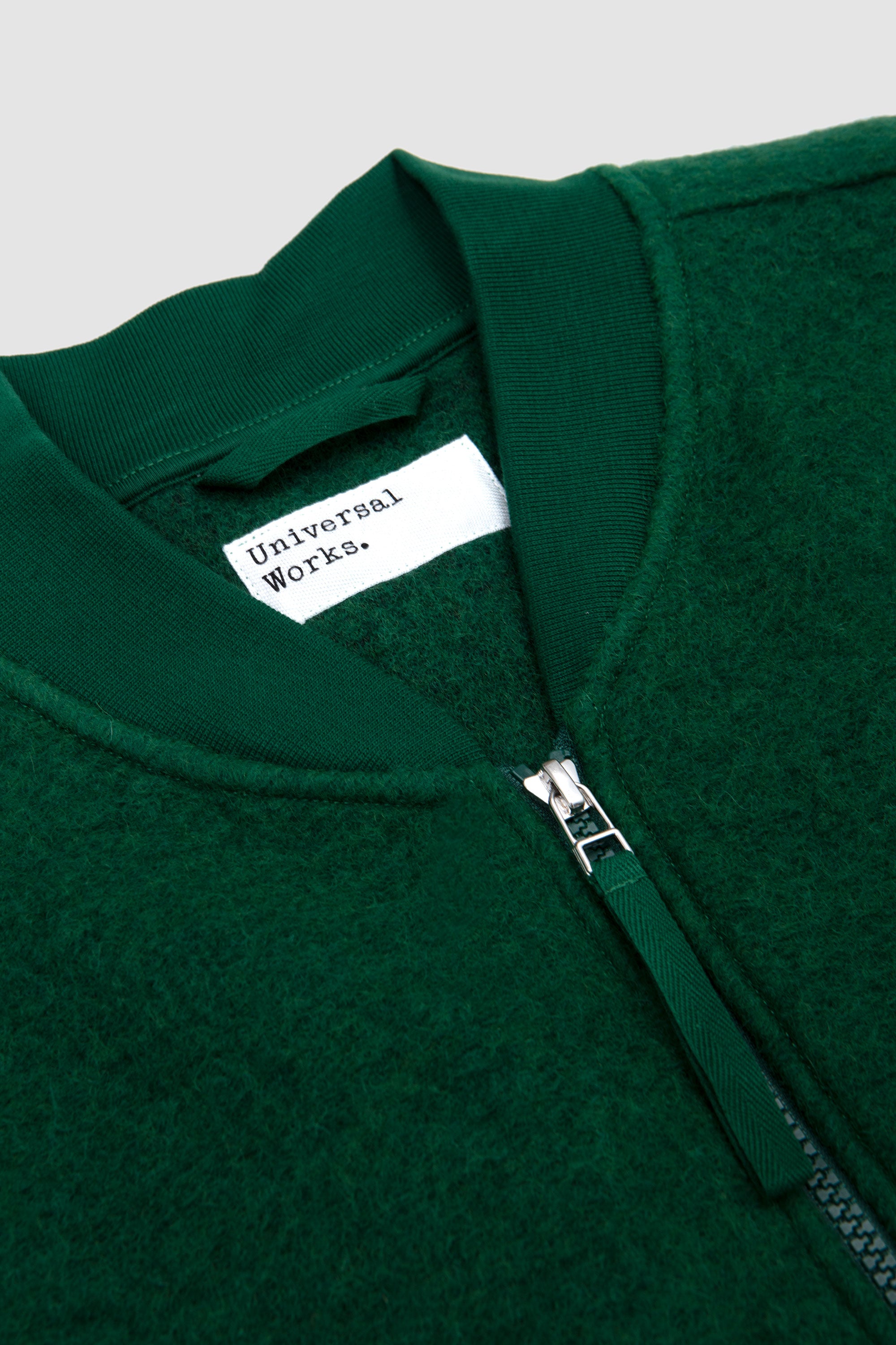 Wool Fleece Zip Waistcoat Green