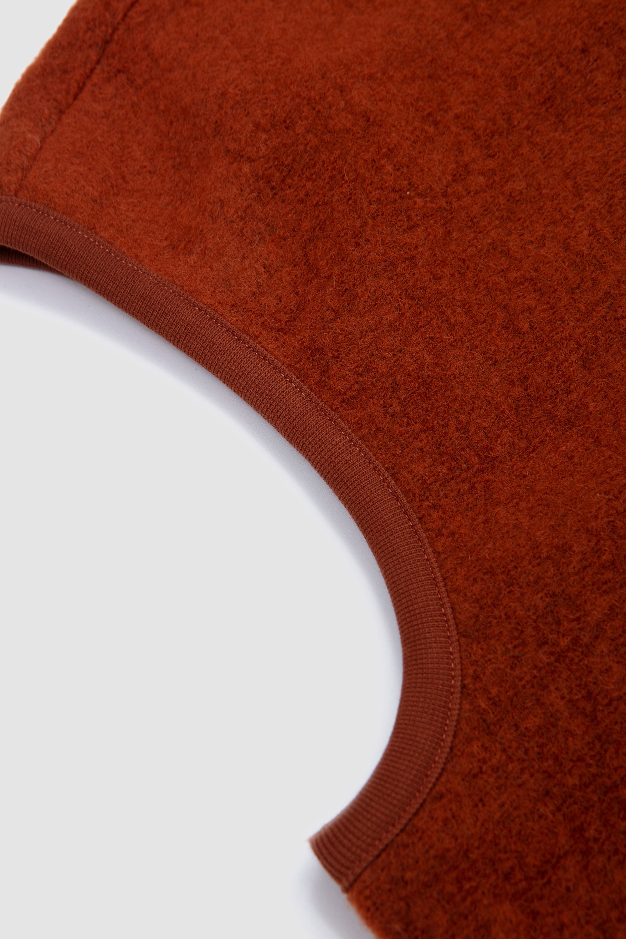 Wool Fleece Zip Waistcoat Rust