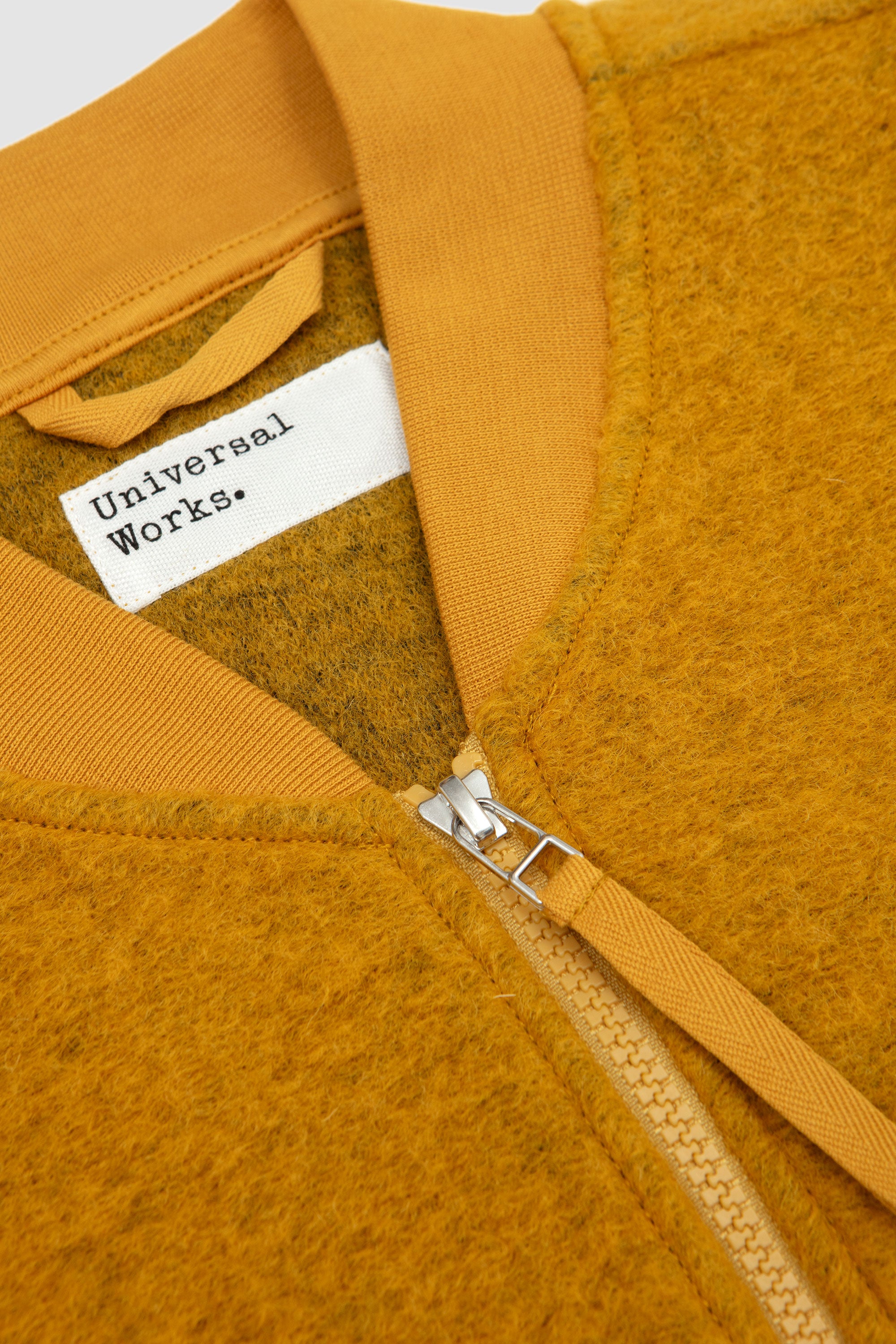 Wool Fleece Zip Waistcoat Yellow