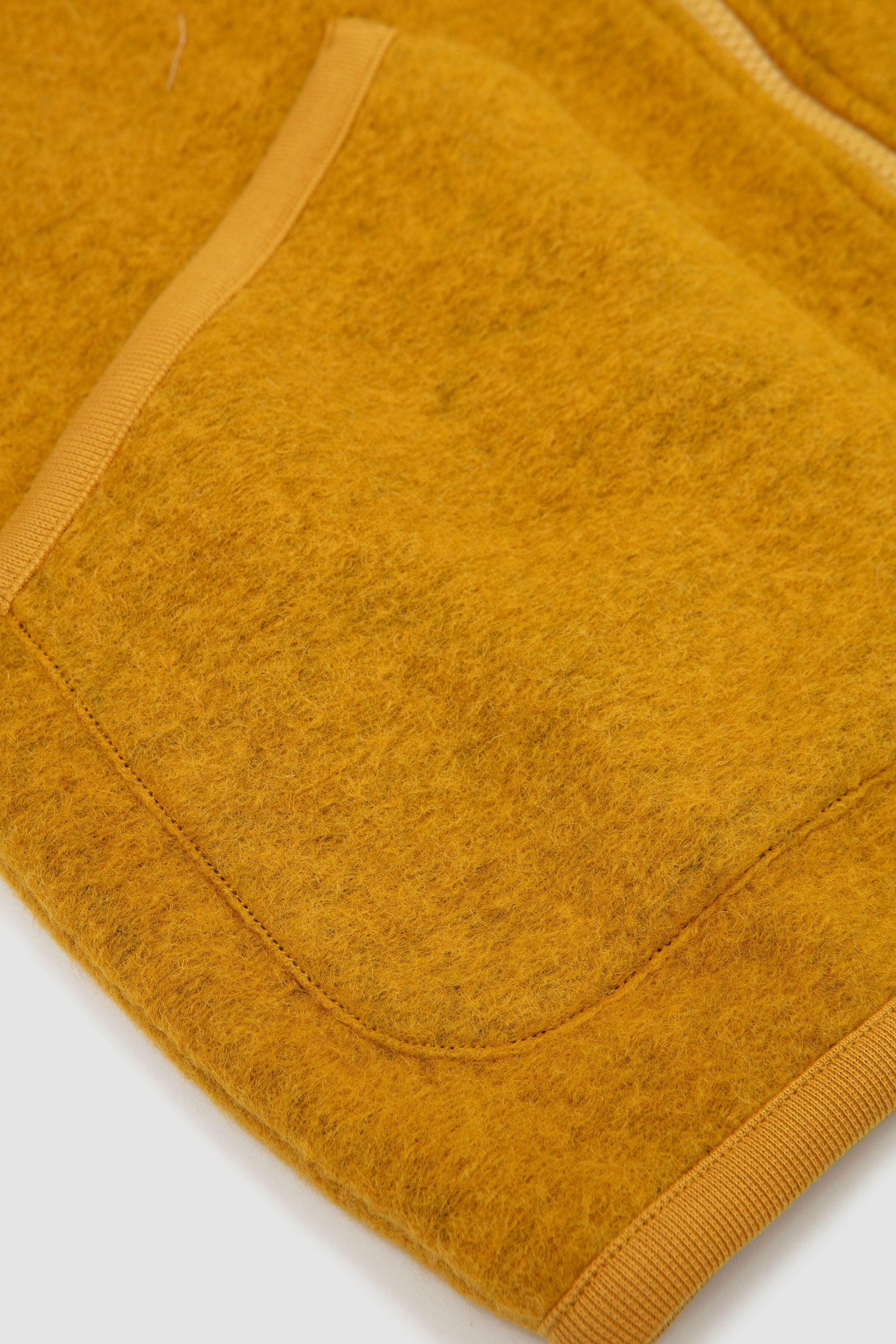 Wool Fleece Zip Waistcoat Yellow