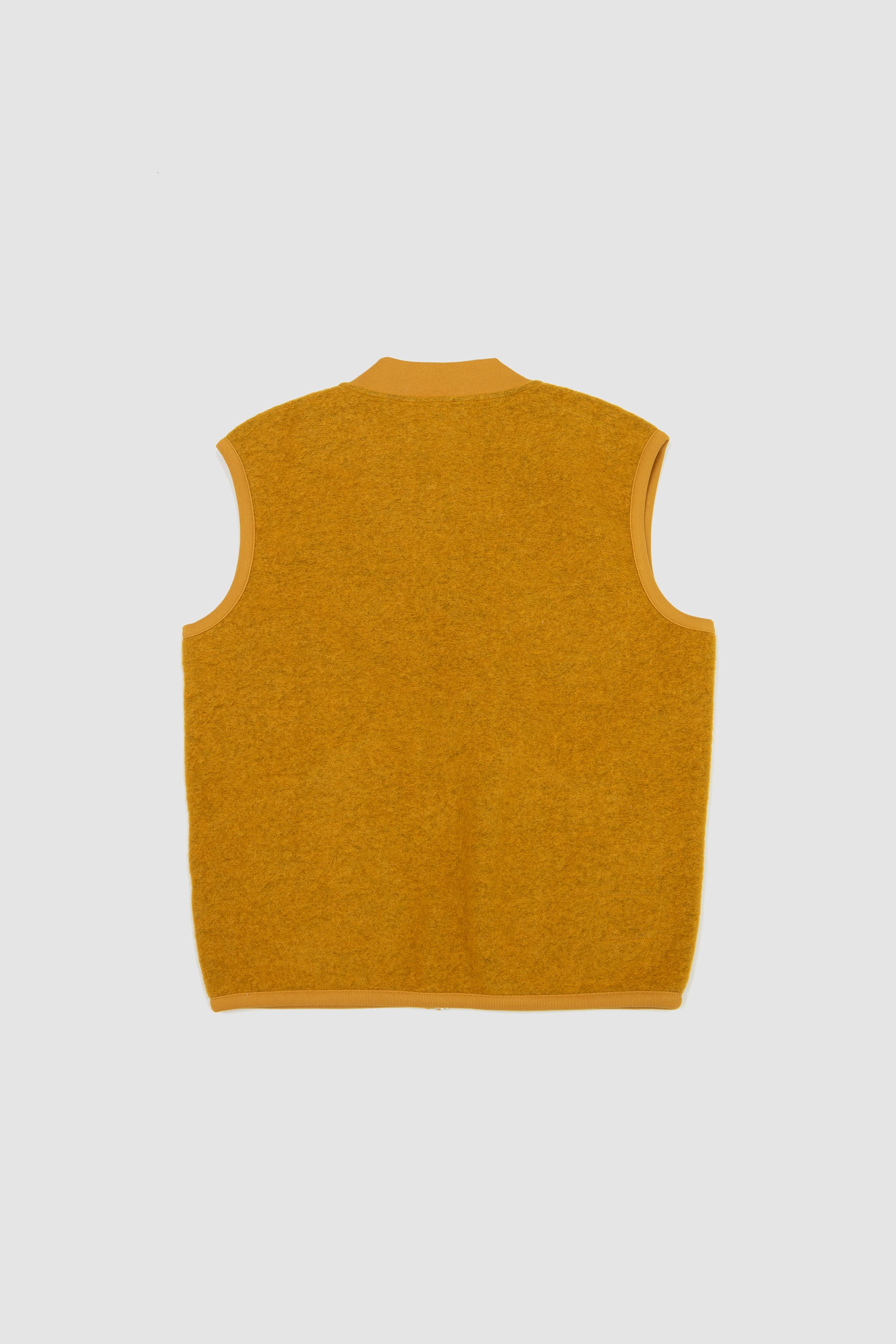 Wool Fleece Zip Waistcoat Yellow_4
