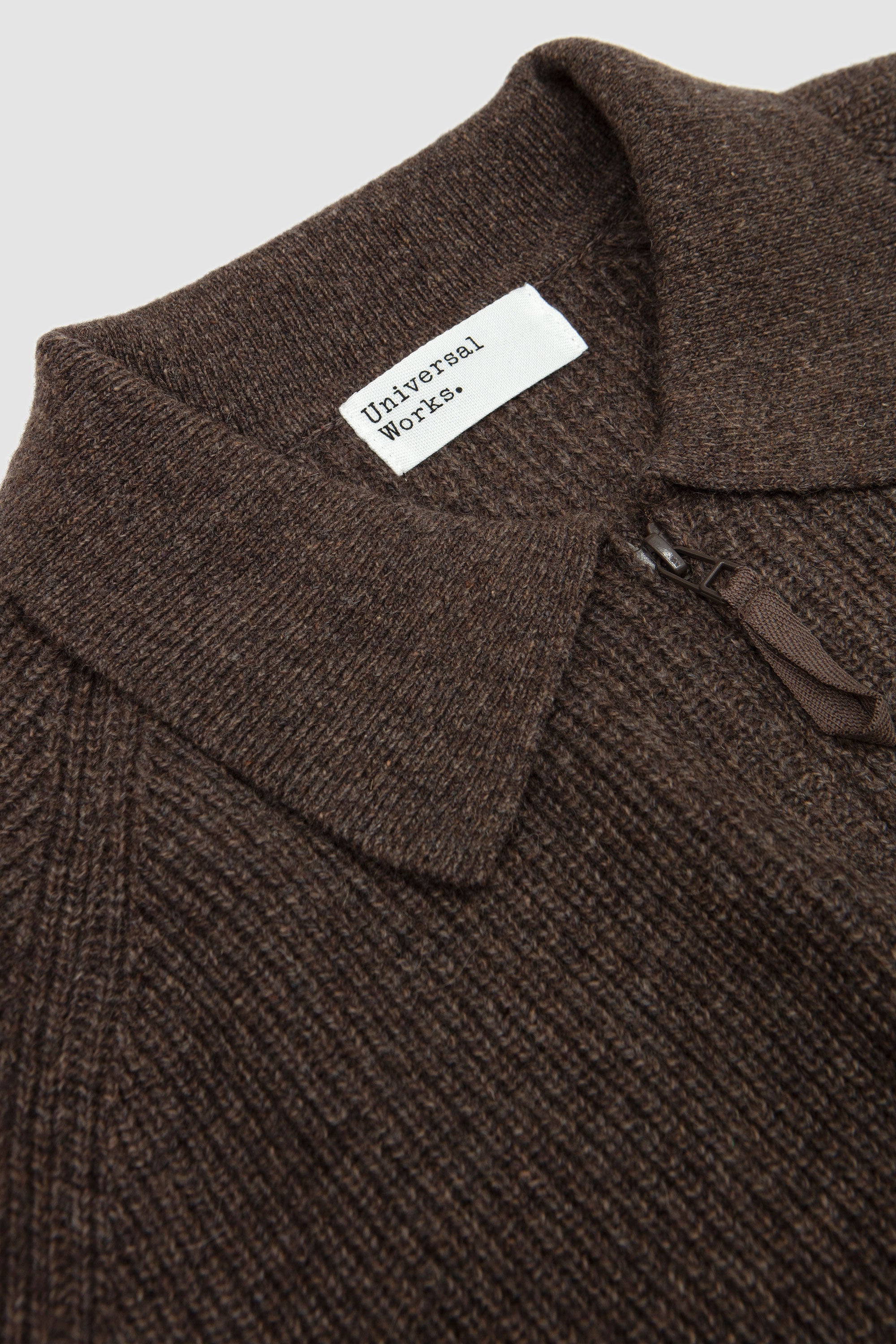 Zip Cardigan Eco Wool Brown