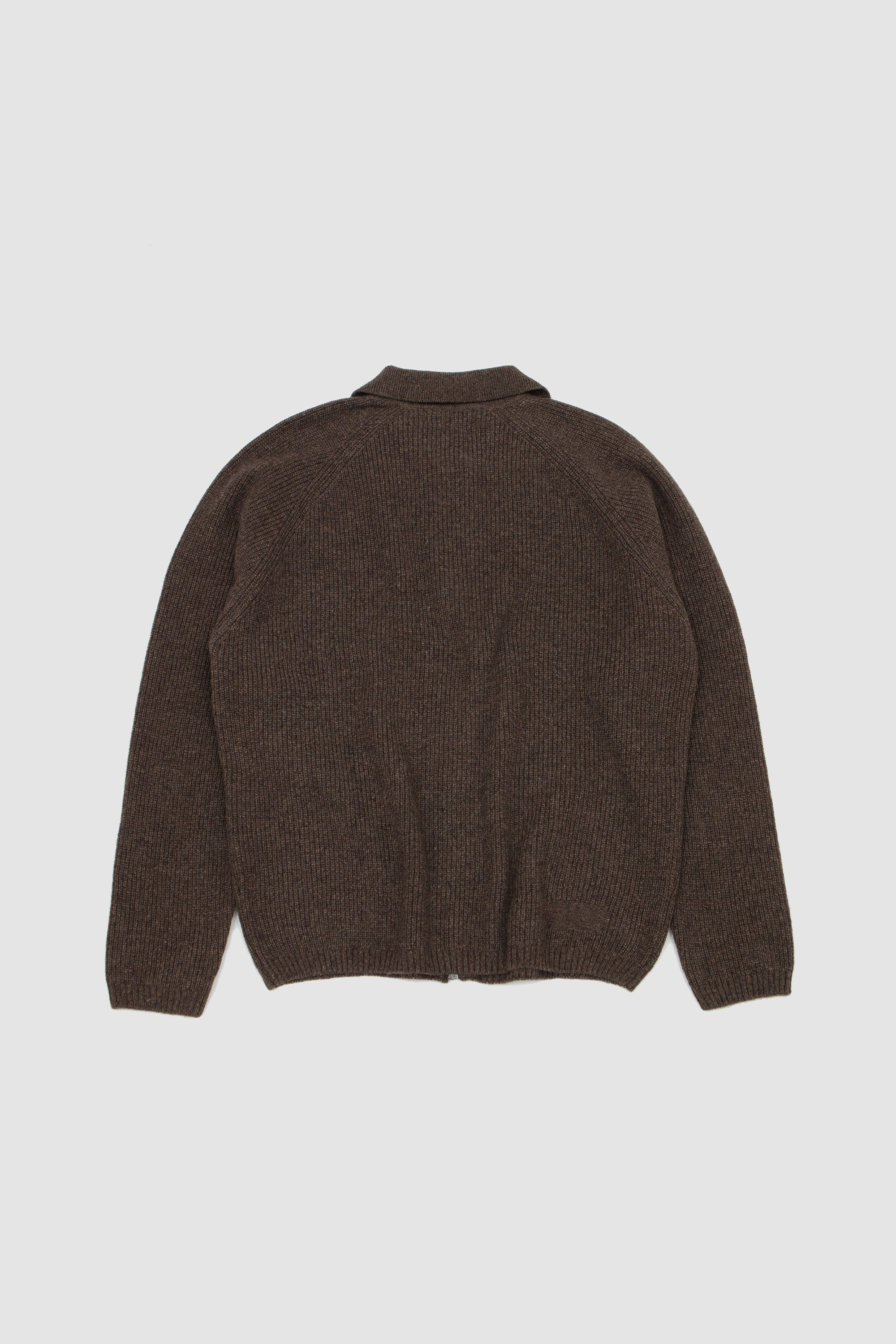 Zip Cardigan Eco Wool Brown_4
