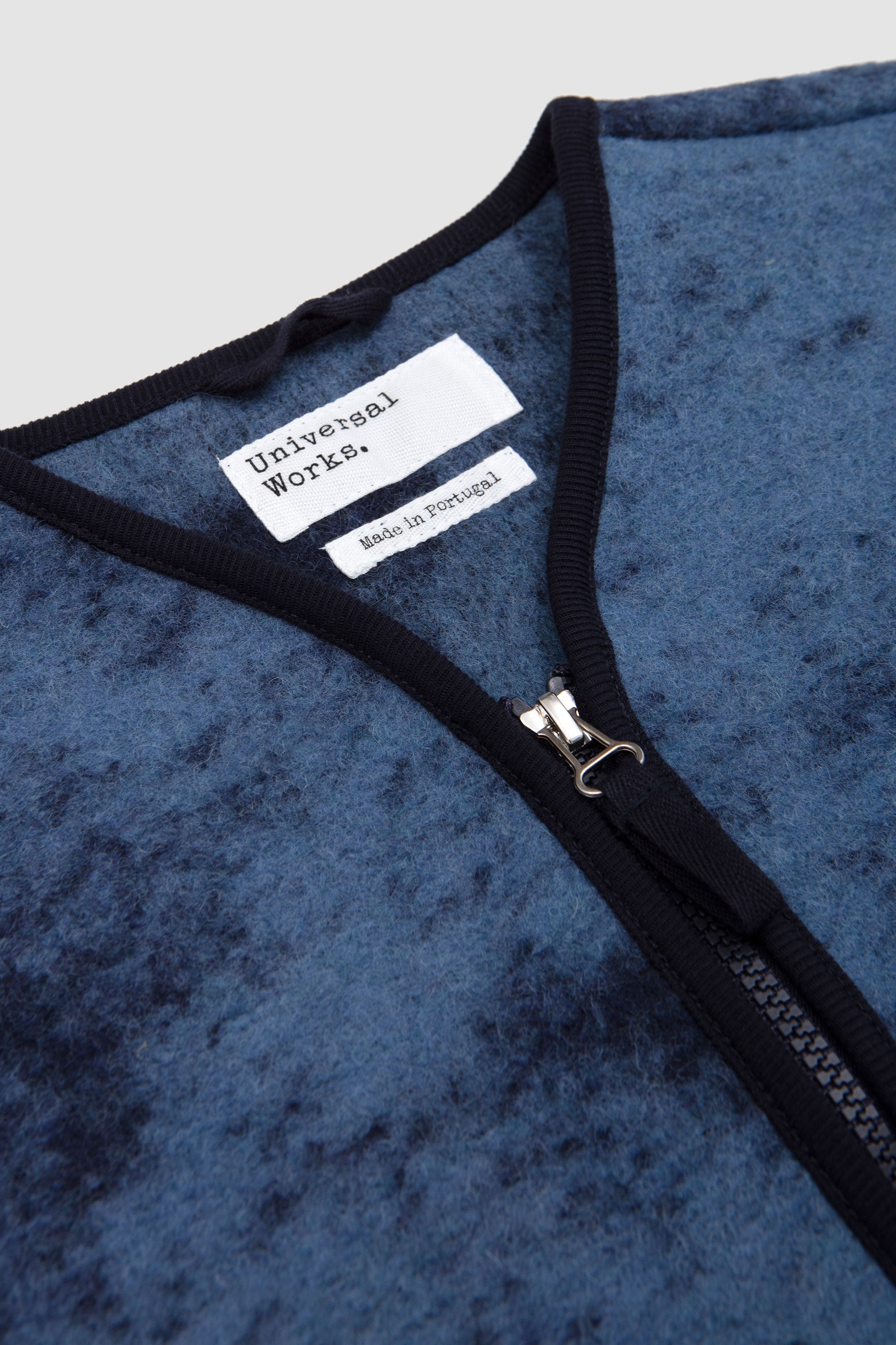 Zip Gilet Cloud Camo Knit Blue_2