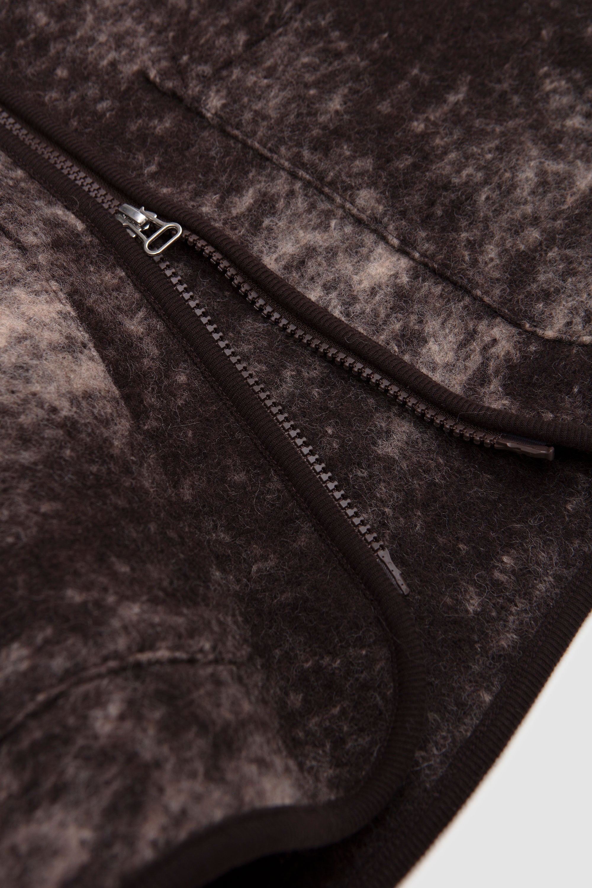 Zip Gilet Cloud Camo Knit Brown_3