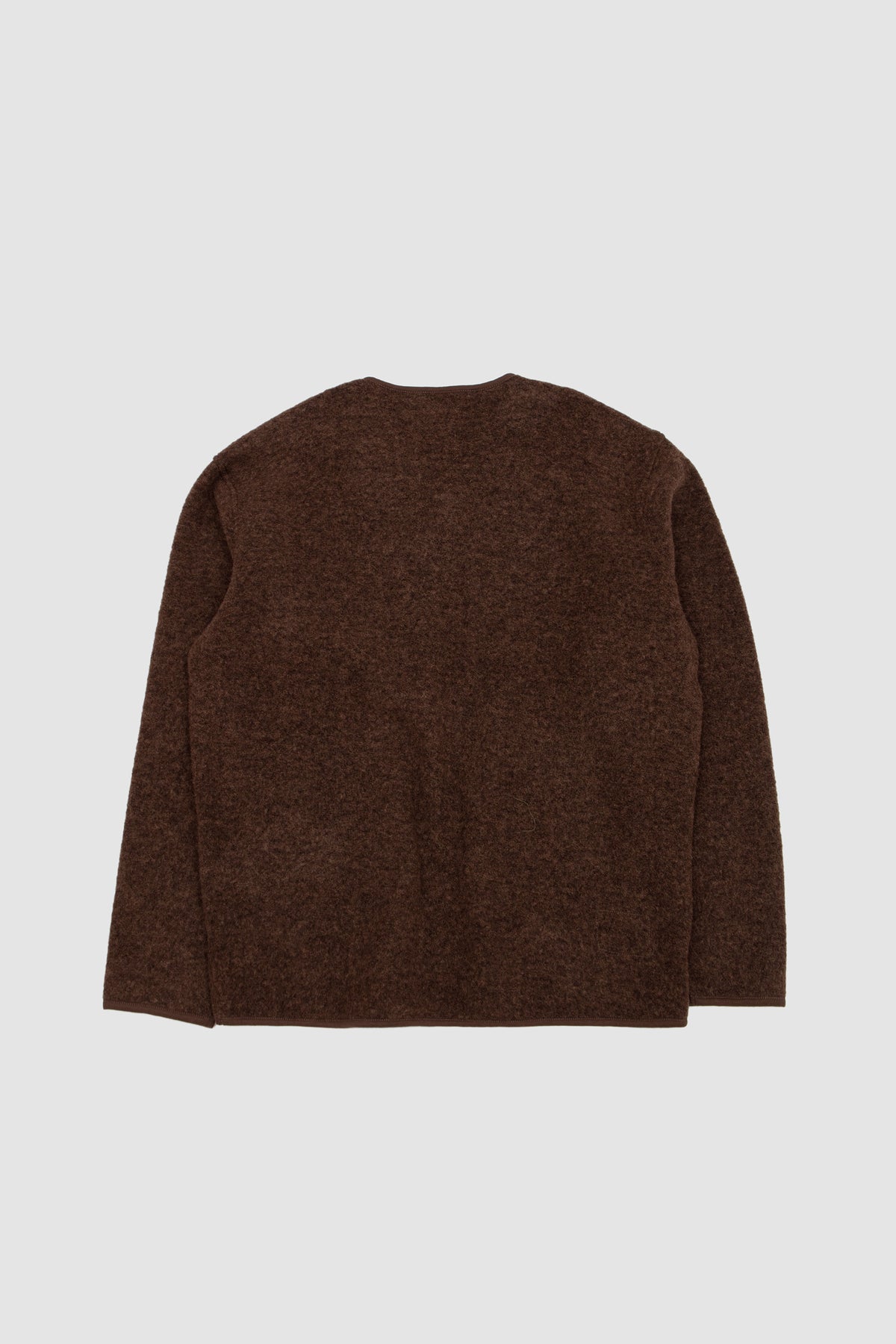 Zip Liner Jacket Wool Fleece Brown Marl_4